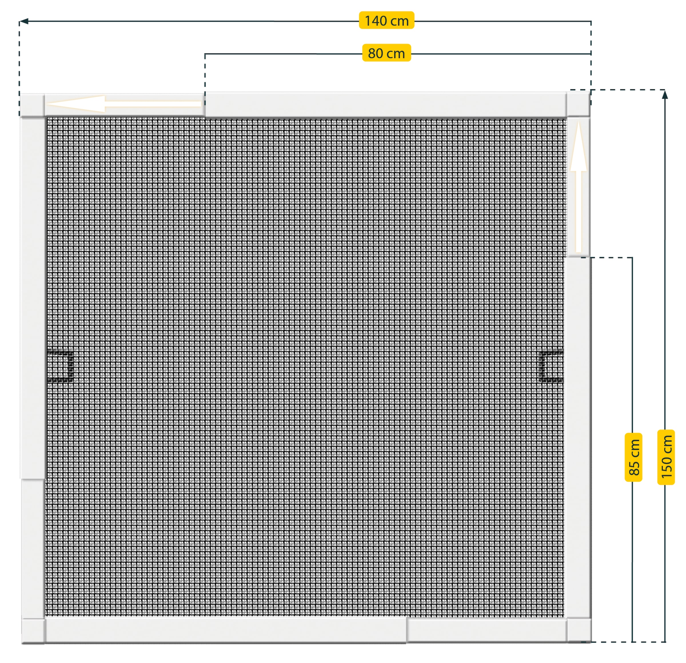 SCHELLENBERG Insektenschutz-Fensterrahmen »Telescope, ausziehbarer Insektenschutz-Rahmen«, für Fenster bis max. 100 x 120 cm und 140 x 150 cm, anthrazit und weiß