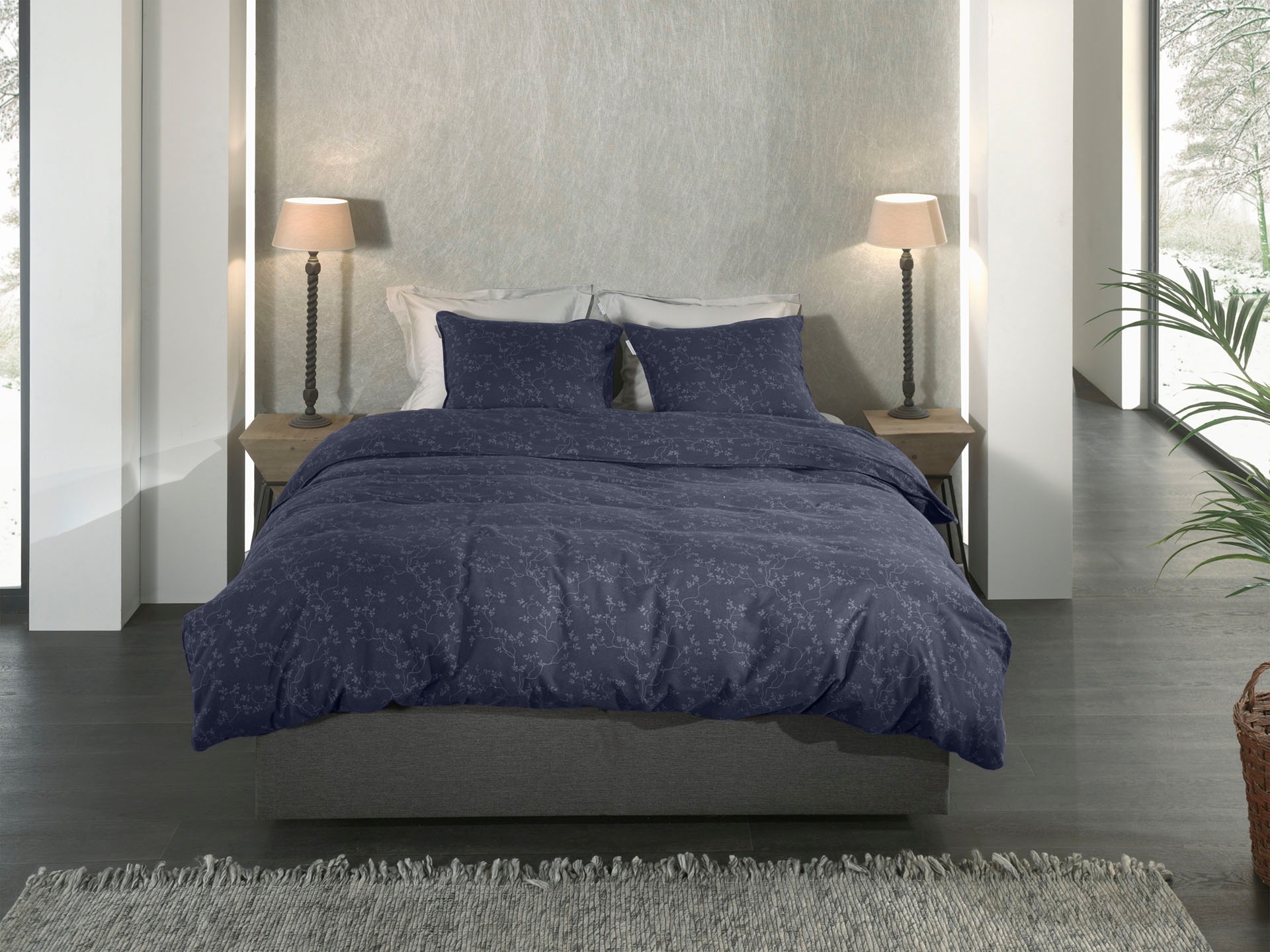 Heckett & Lane Bettwäsche »Alloro« 2 Stk. tlg. Blumen Muster, 100% Baumwoll günstig online kaufen