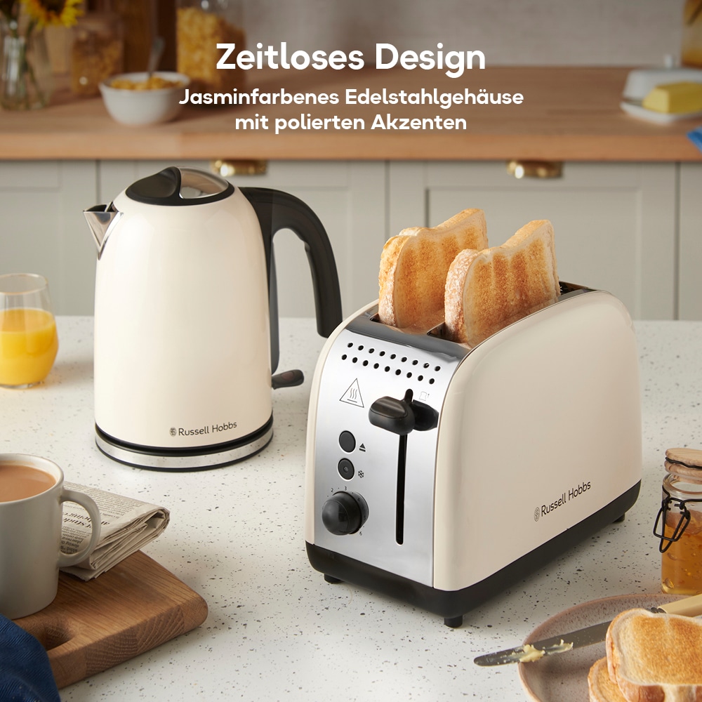 RUSSELL HOBBS Wasserkocher »Colours Plus+ Jasmine 28510-70« 1,7 l 2400 W Edelstahl, Schnellkochfunktion, Perfect-pour-Ausgustülle, Kalkfilter