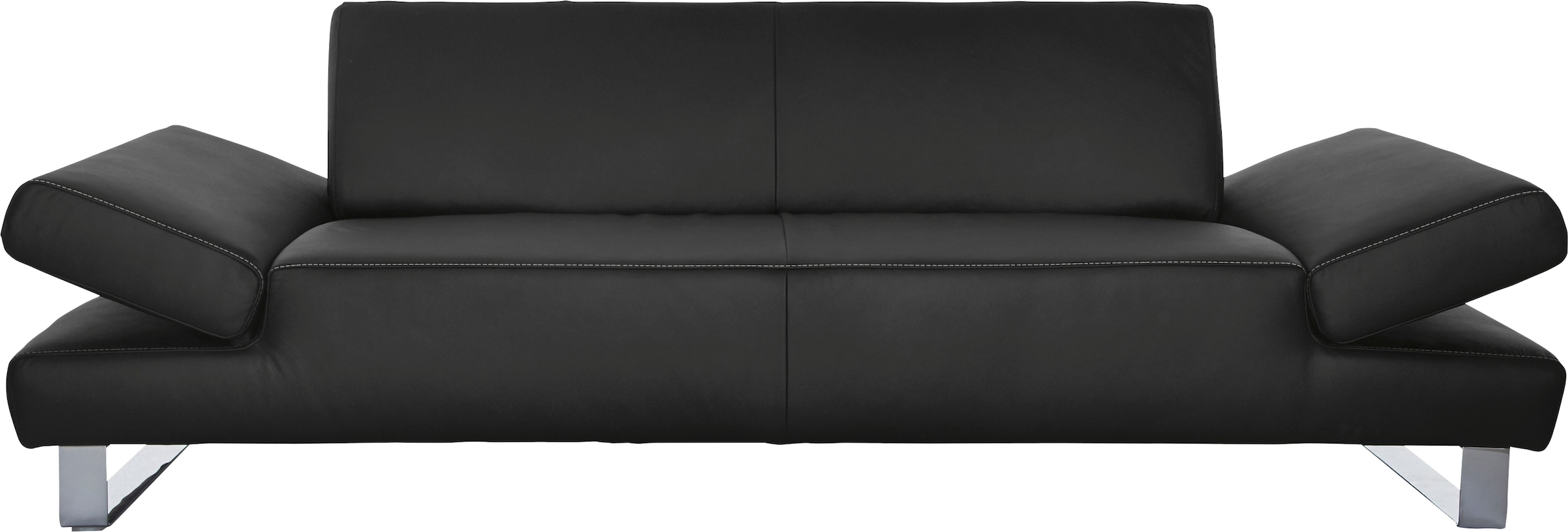 W.SCHILLIG 3-Sitzer »taboo Designsofa mit hohem Sitzkomfort«, mit Normaltiefe, inklusive Armlehnenverstellung, mit Kontrastnaht