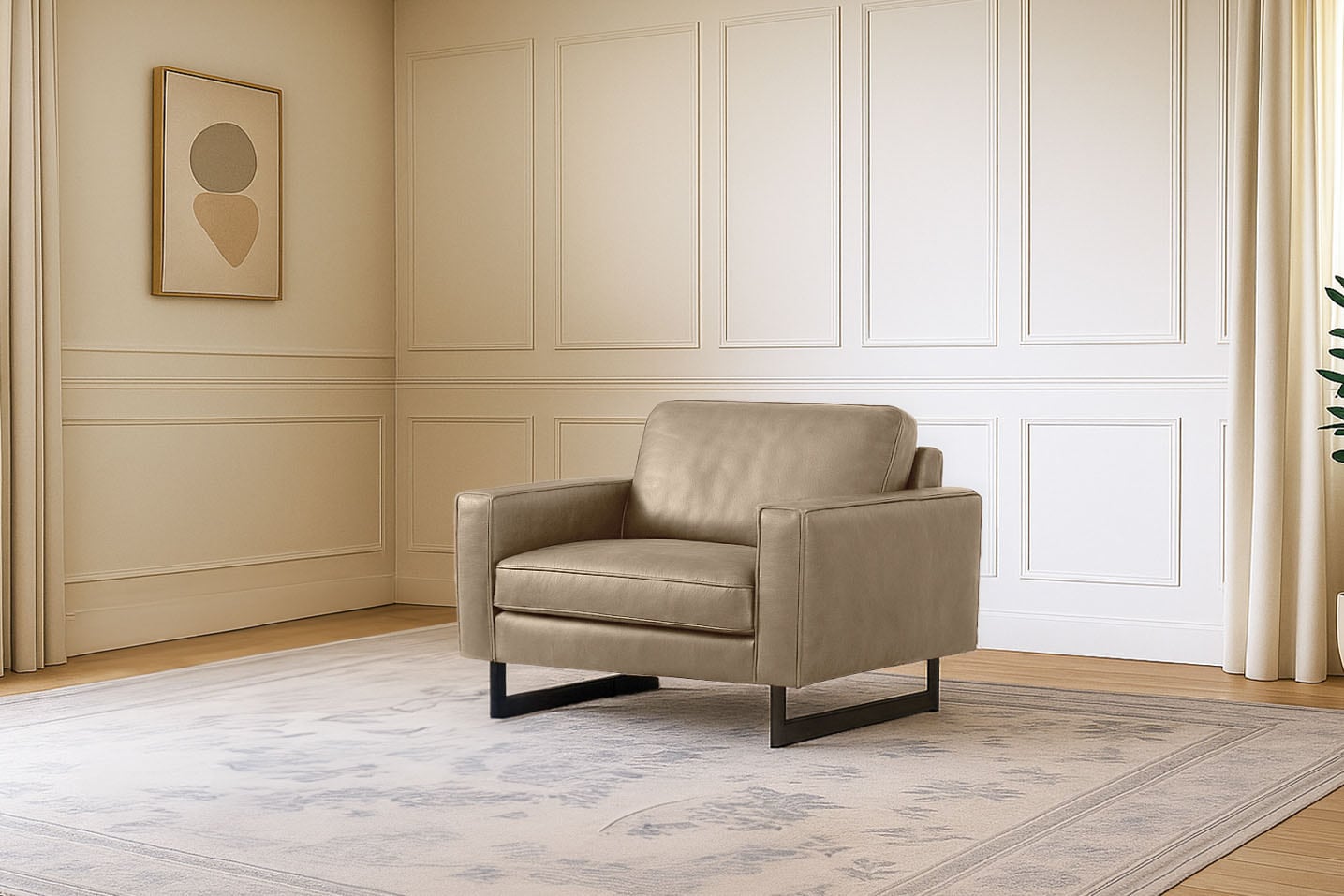 Home affaire Loveseat »Pinto 105 cm, Cord, Chenille, Lederoptik« mit Keder, günstig online kaufen