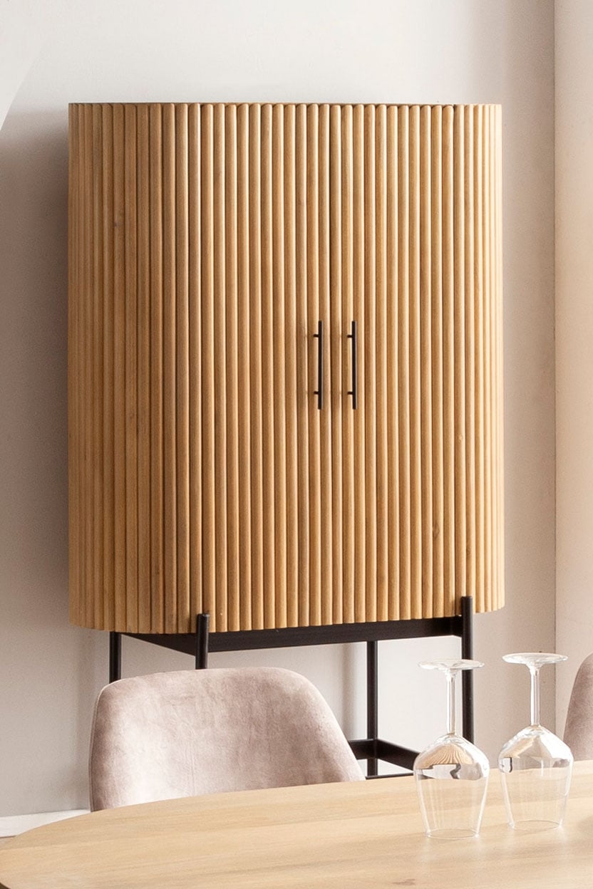 SIT Mehrzweckschrank, (1 St.), Lamellen-Design im Retro Stil