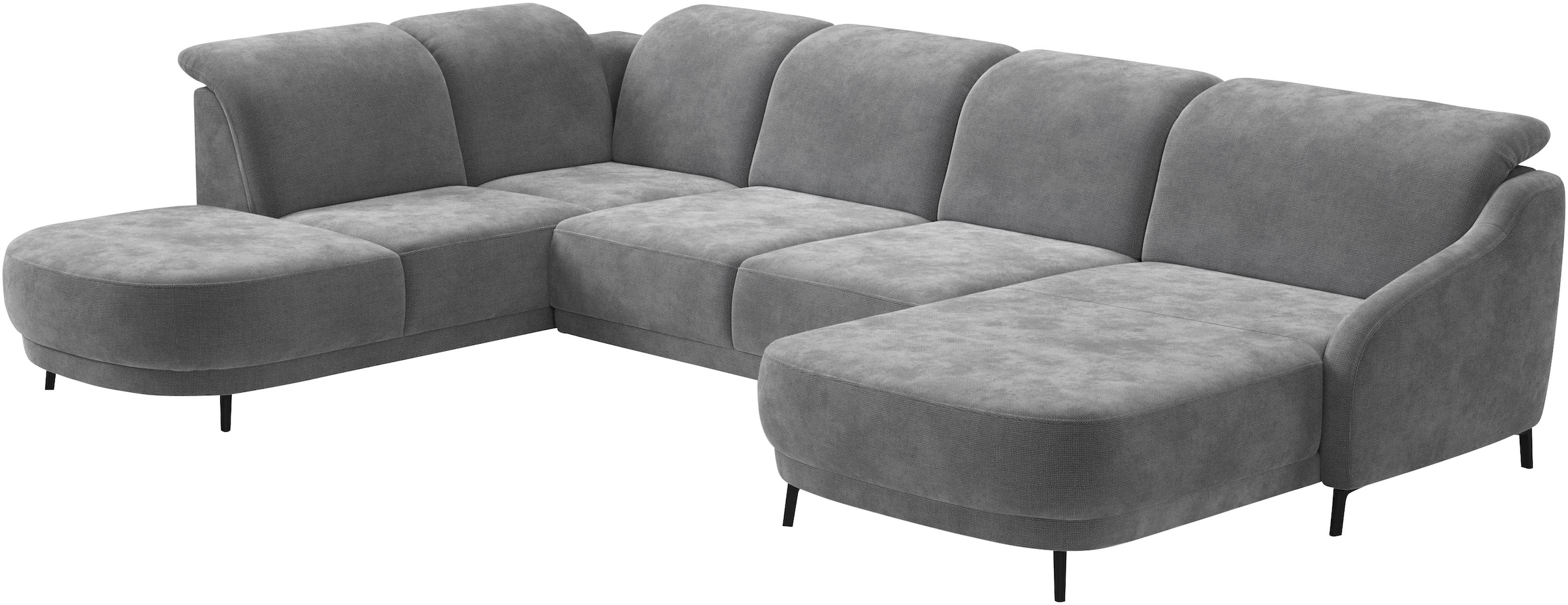 sit&more Wohnlandschaft »Blues U-Form«, inkl. Kopfteilverstellung, wahlweise mit Klapptisch und USB