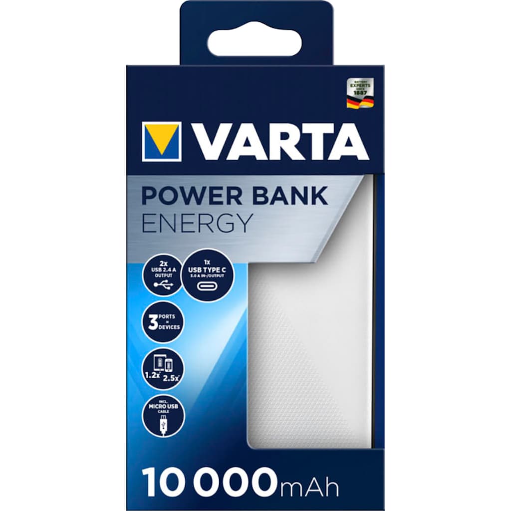 VARTA Powerbank »Energy 10000«, 10000 mAh