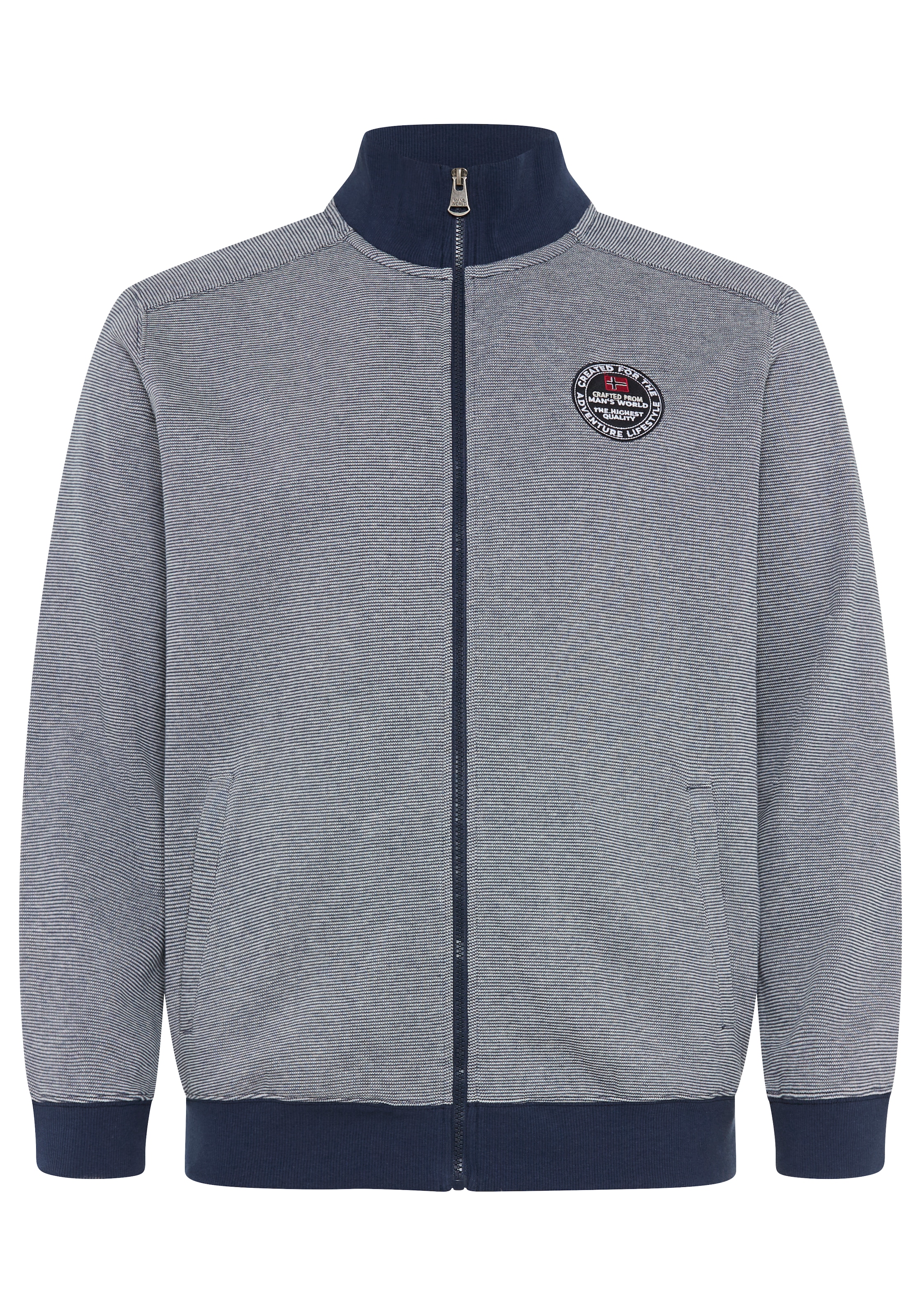 Man's World Plus Sweatjacke Regular Fit, mit normaler Länge, Langarm, aus Baumwolle und Polyester