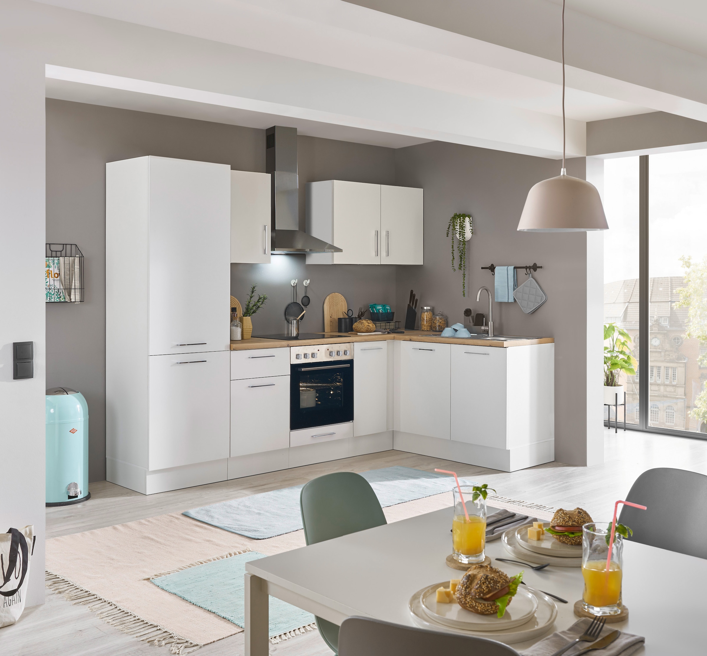 BASIC by Balculina Winkelküche, Breite 270 cm, wahlweise mit E-Geräten
