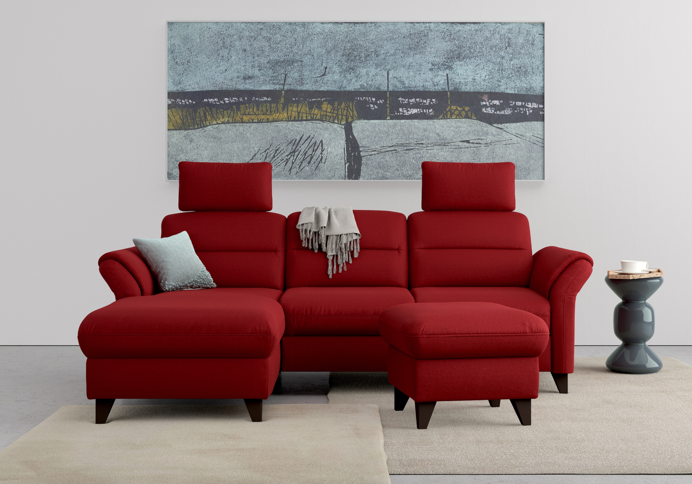 sit&more Ecksofa »Mellum L-Form« Federkern, wahlweise mit Bettfunktion, Bet günstig online kaufen