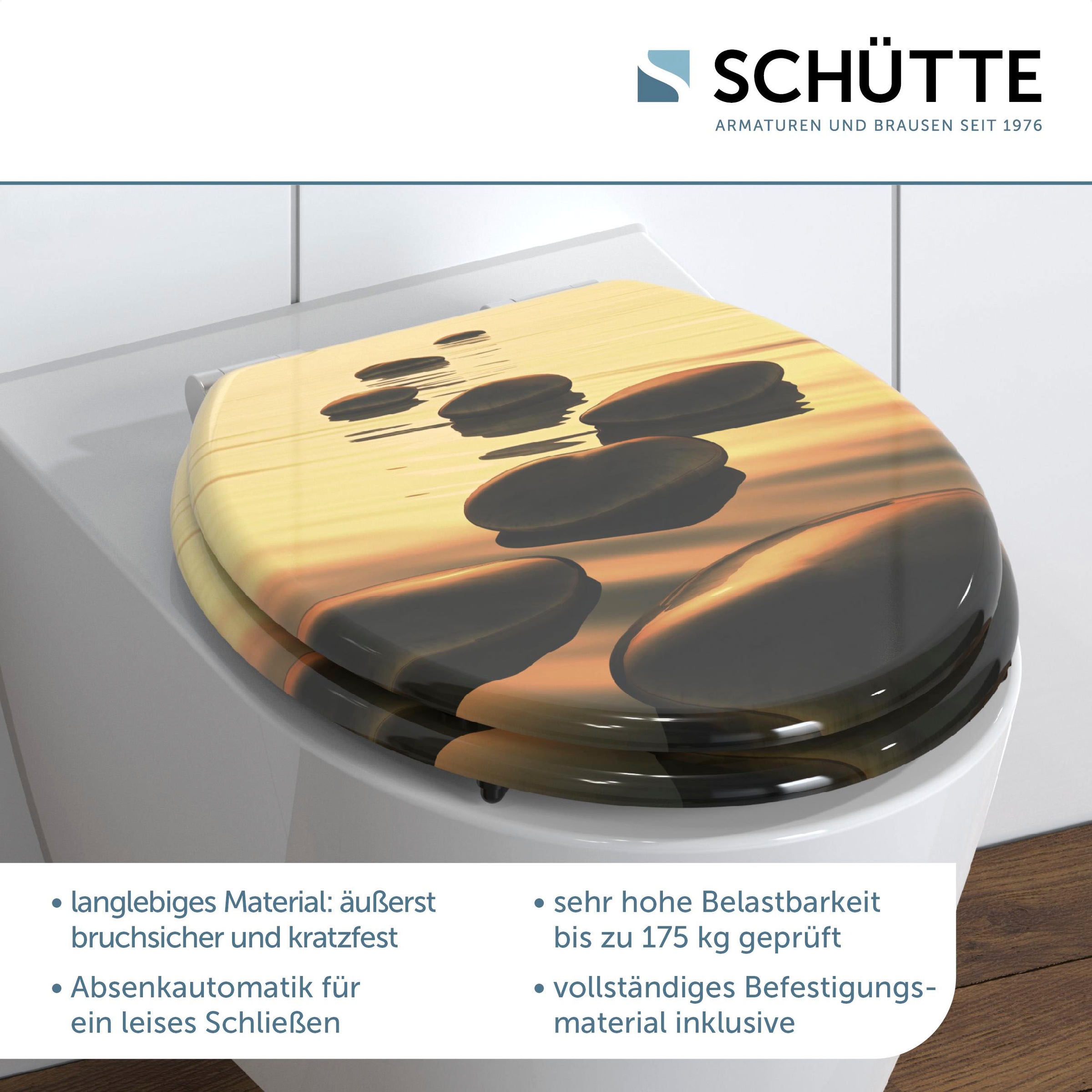 Schütte WC-Sitz »SEA STONE«, mit Absenkautomatik und MDF Holzkern günstig online kaufen