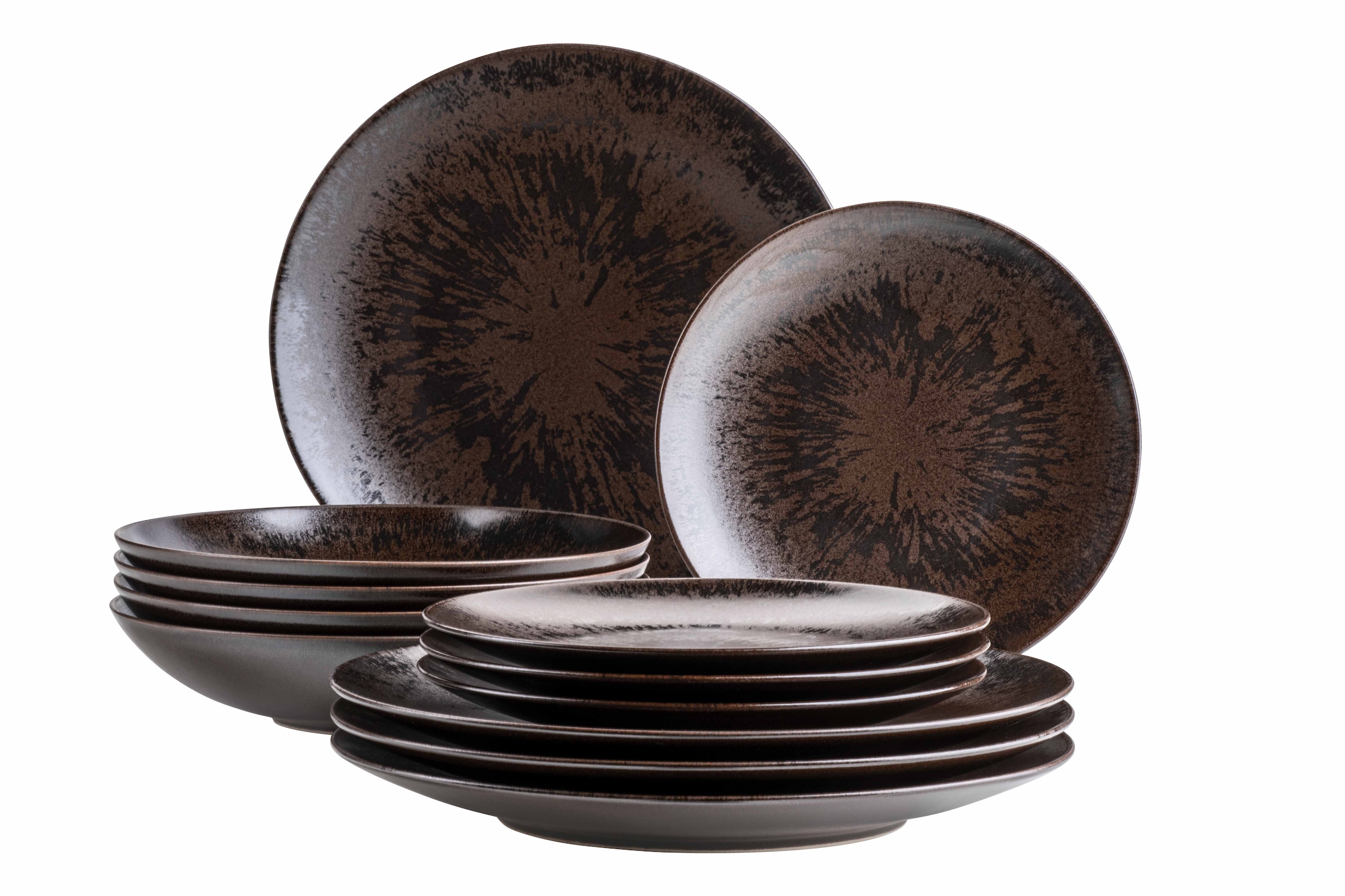 MÄSER Tafelservice »METALLIC BRONZE, aus Keramik« Geschirr-Set, Service günstig online kaufen