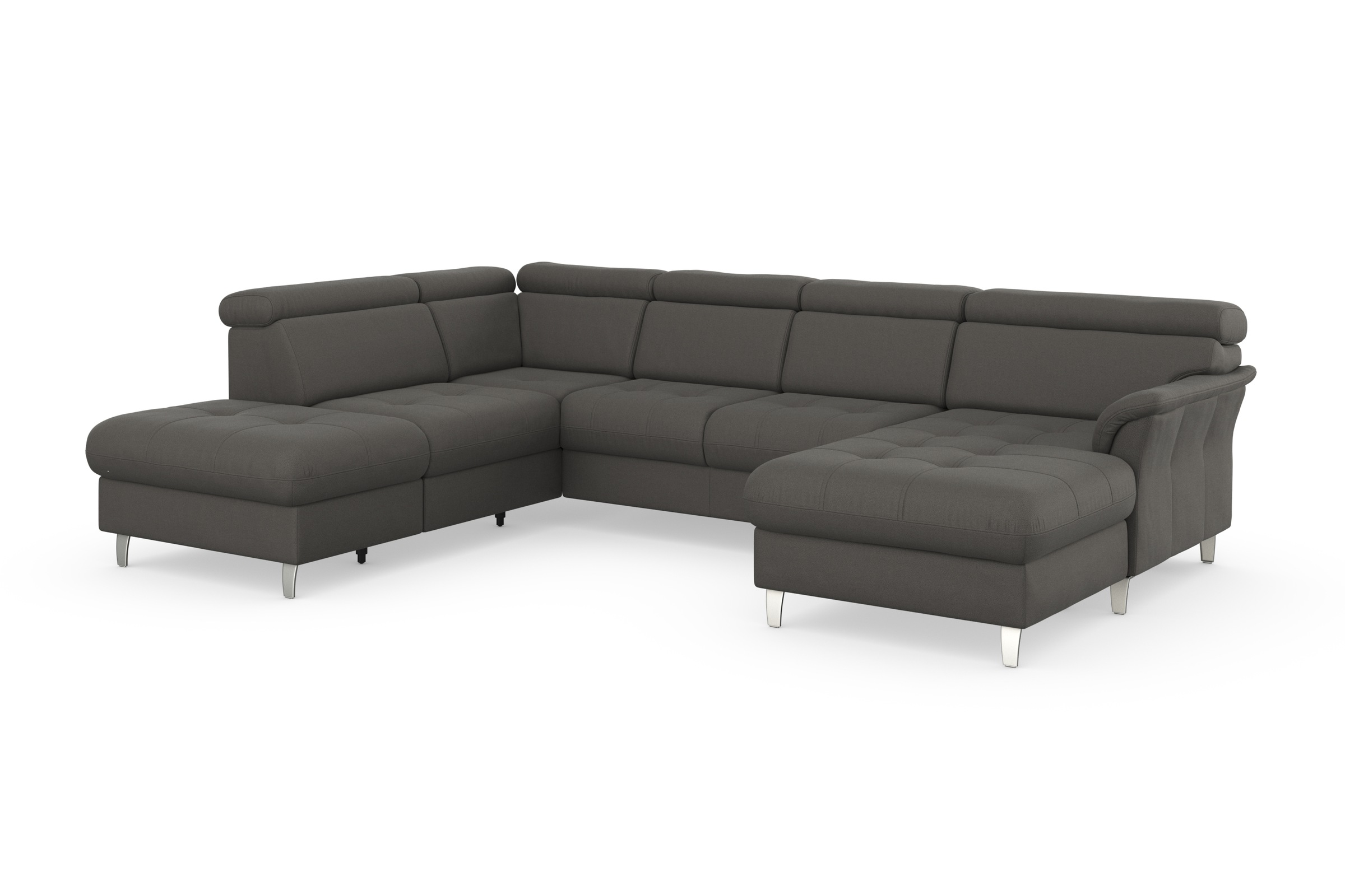 sit&more Wohnlandschaft »Marano U-Form«, inklusive Kopfteilverstellung, wahlweise mit Bettfunktion, Bettkasten