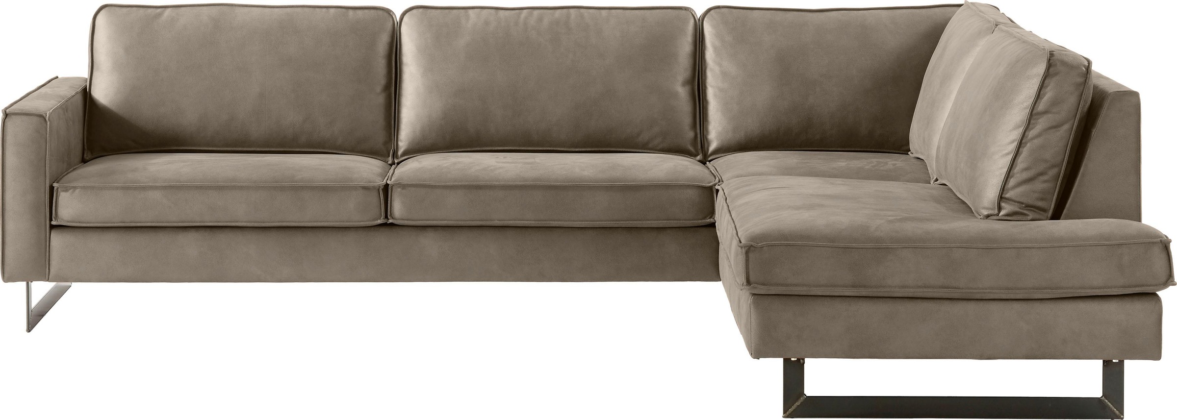 Home affaire Ecksofa »Pinto, 290 cm, Cord, Chenille, Lederoptik, Ottomane l günstig online kaufen