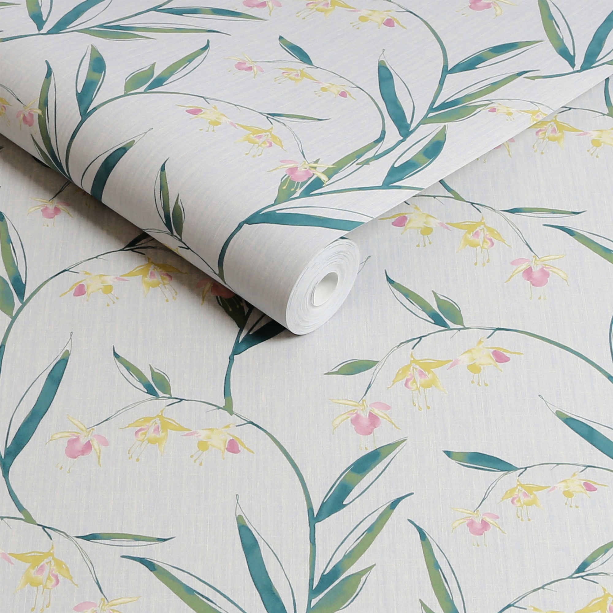 LAURA ASHLEY Vliestapete »Fulwell Fuchsia« geblümt glatt 10mx52cm (ca. 5m2)