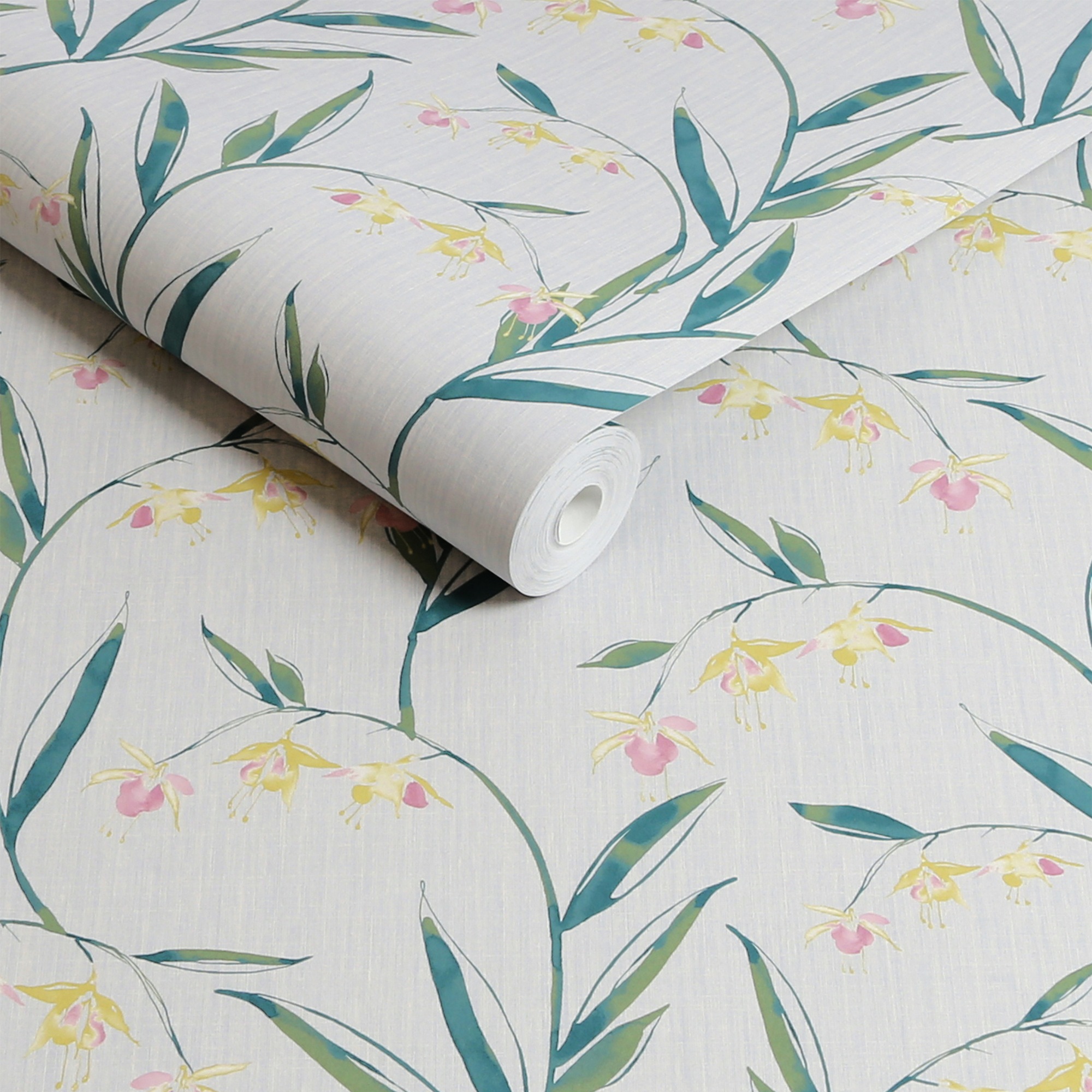 LAURA ASHLEY Vliestapete »Fulwell Fuchsia« geblümt glatt 10mx52cm (ca. 5m2) günstig online kaufen
