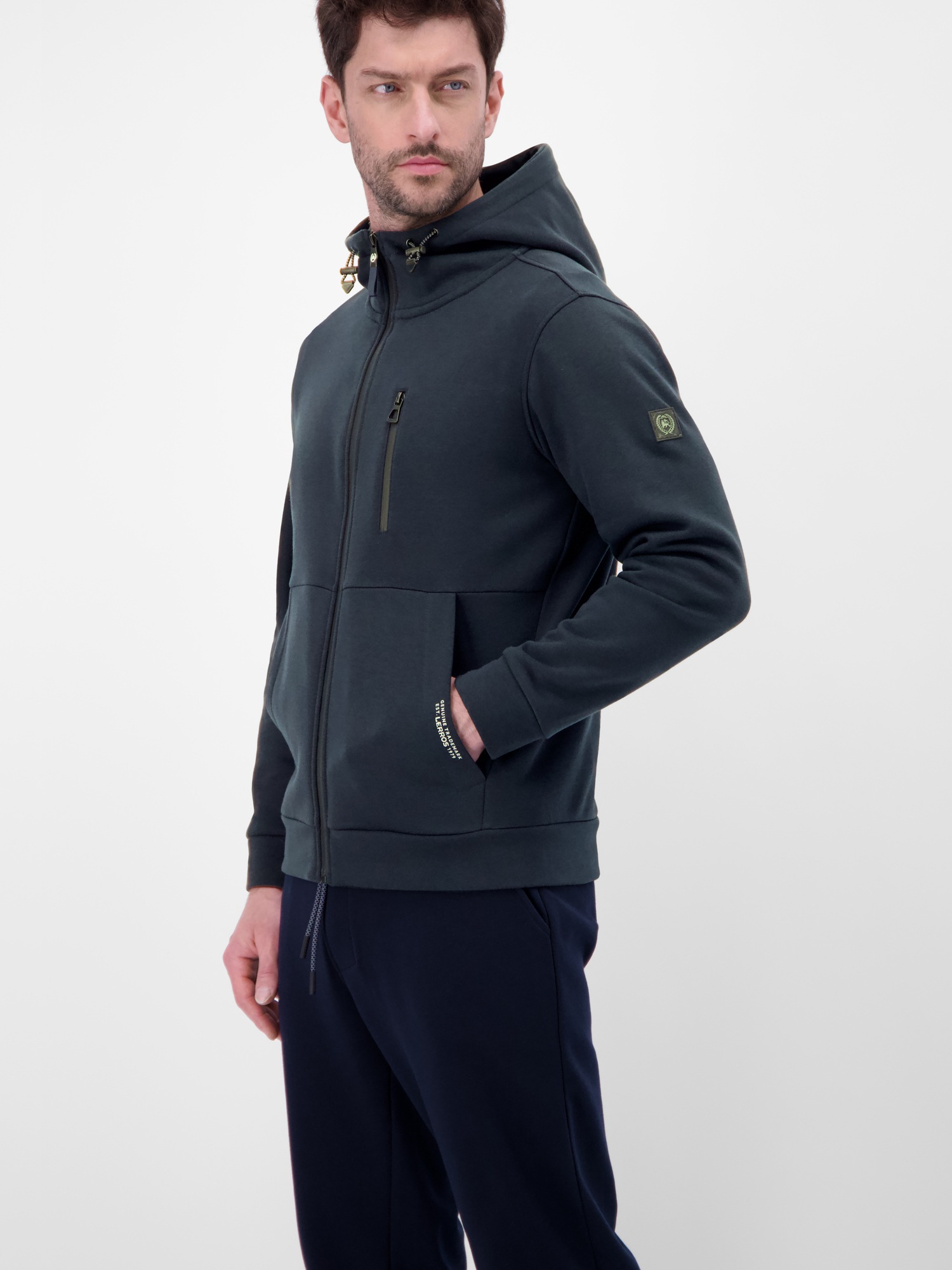 LERROS Kapuzensweatjacke »Sweatjacke im Hoodie-Look aus Mischgewebe«