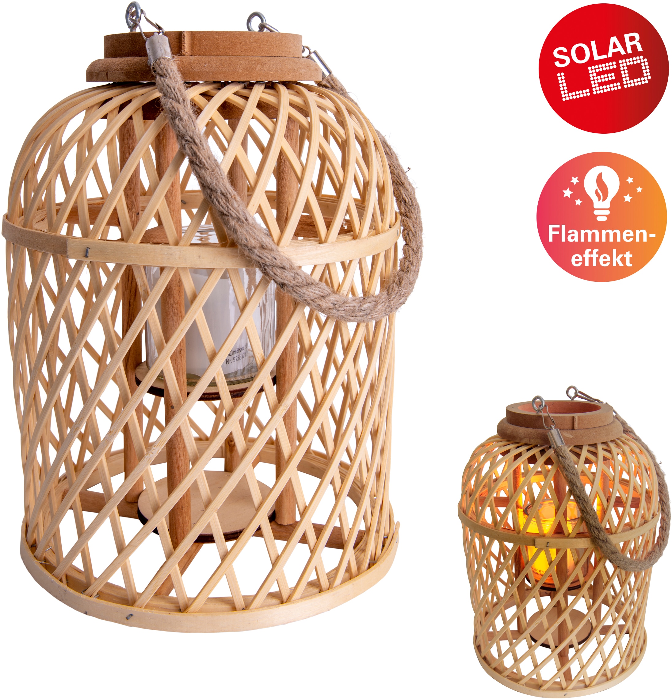 näve online »Basket«, Leuchte>>Basket LED bestellen flammig-flammig, 1 Solarleuchte Outdoor