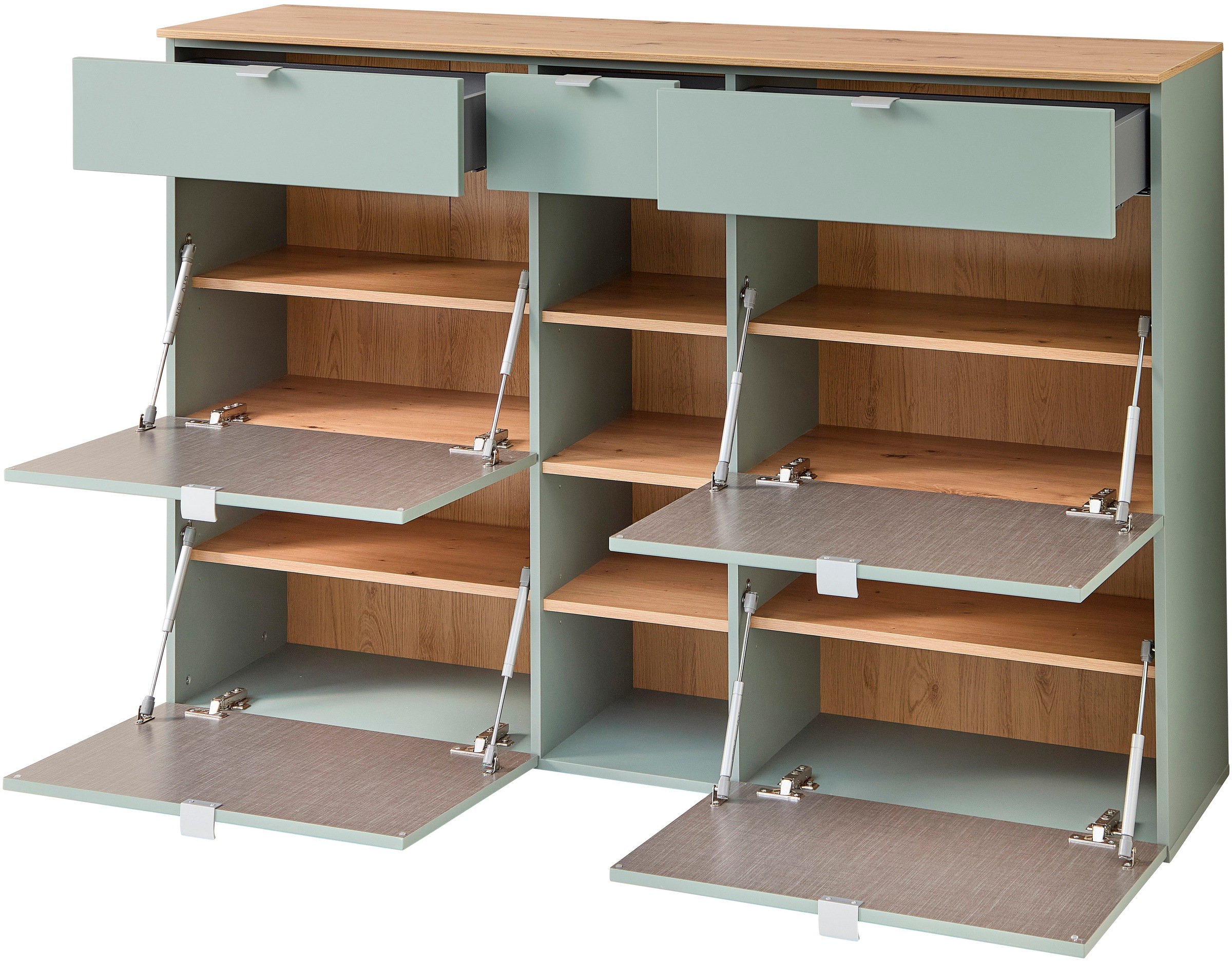 Innostyle Schuhschrank »Bari Schuhschrank mit Schubkästen, BxHxT 7148x103x38 cm« 1 Stk. tlg. 4 Klappen, 12 Fächer, Softclose, ABS Kantenschutz