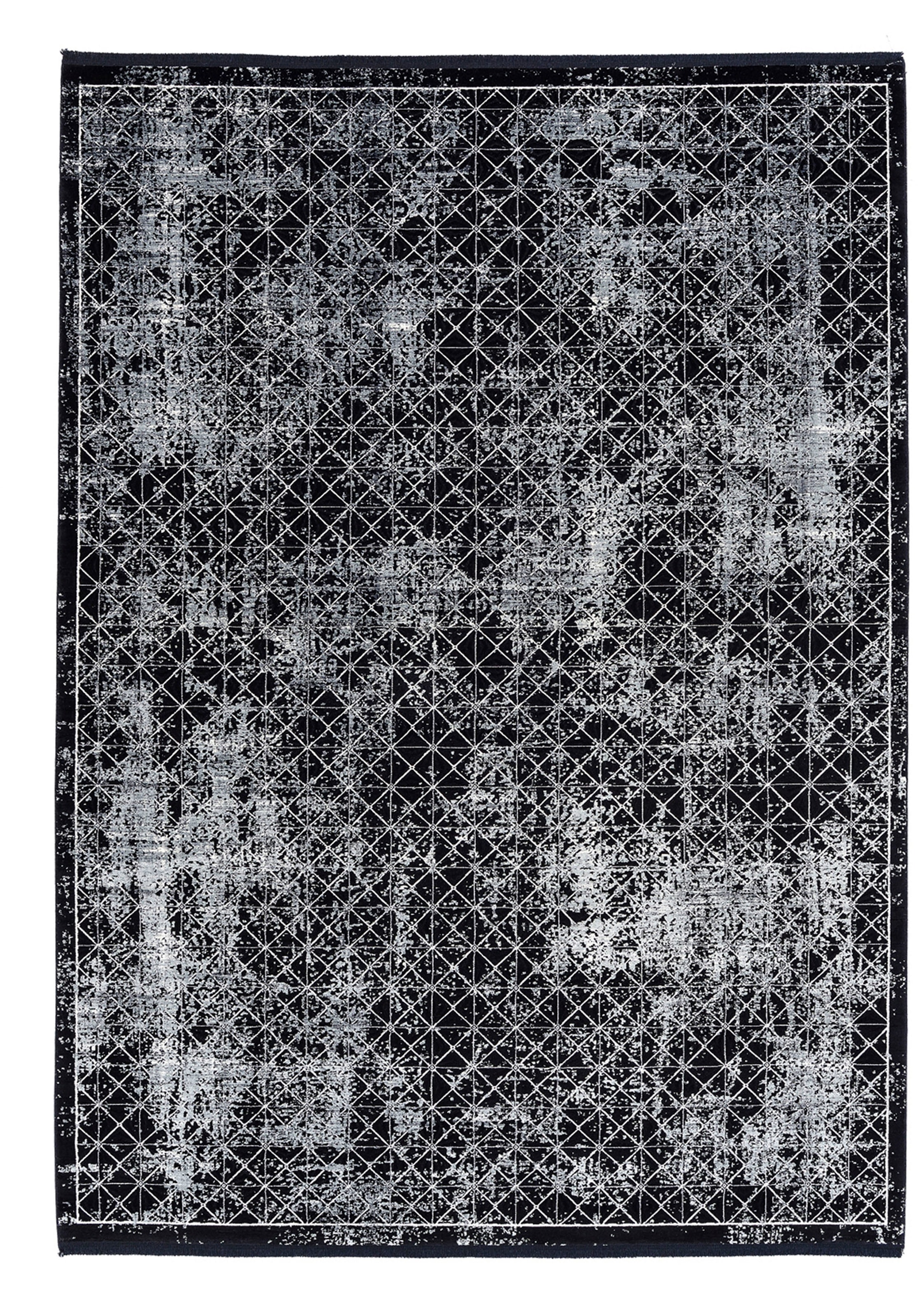 WK WOHNEN Teppich »BLACKLINE DIAMOND«, rechteckig, 8 mm Höhe, fein eingefasst, sowie speziell veredelt, besonders flache Struktur