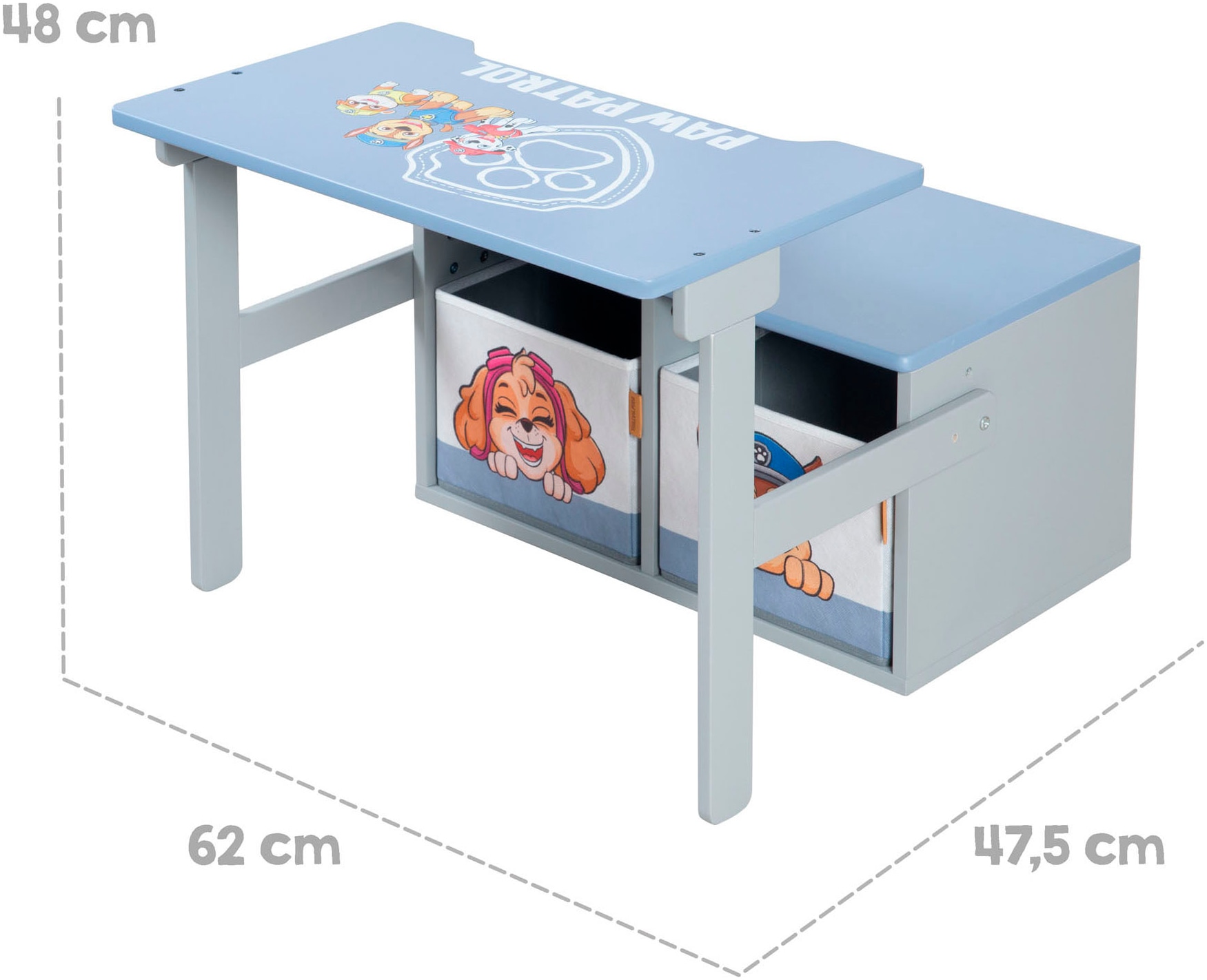 roba® Sitzbank »Paw Patrol«, mit 2 Aufbewahrungsboxen