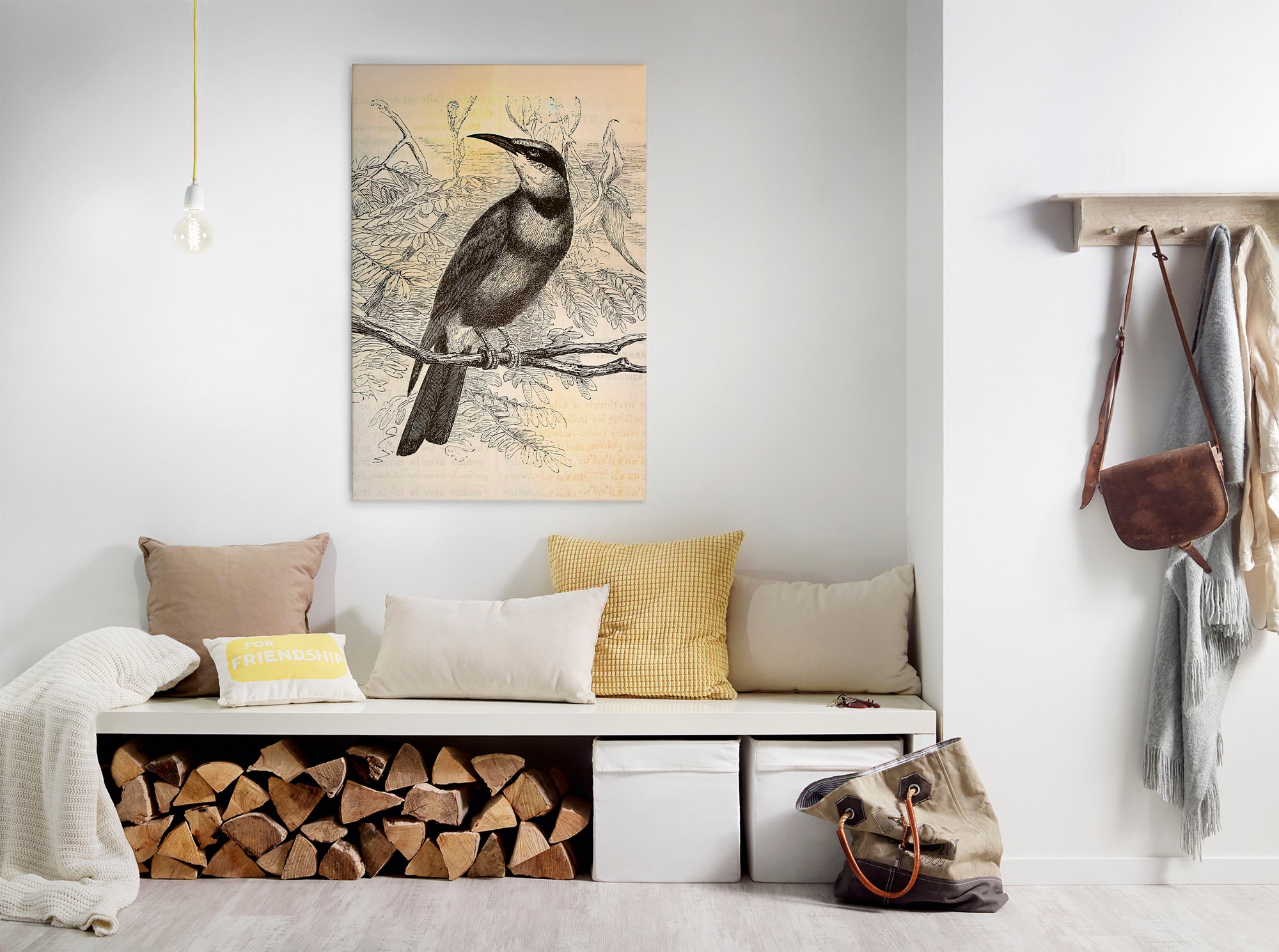 A.S. Création Leinwandbild "vintage birds", Kunst-Gemälde-Kinder, (1 St.), günstig online kaufen