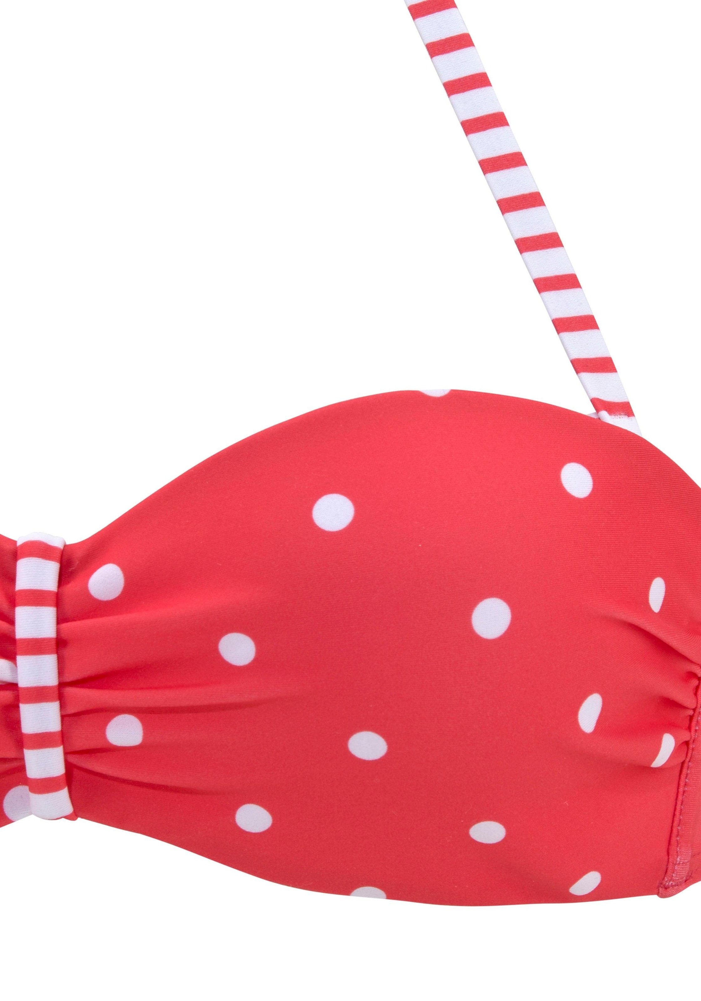 s.Oliver Bügel-Bandeau-Bikini-Top »Audrey«, mit Mustermix aus Punkten und  Streifen online kaufen