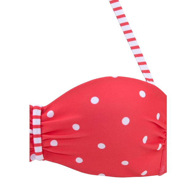 s.Oliver Bügel-Bandeau-Bikini-Top »Audrey«, mit Mustermix aus Punkten und  Streifen online kaufen