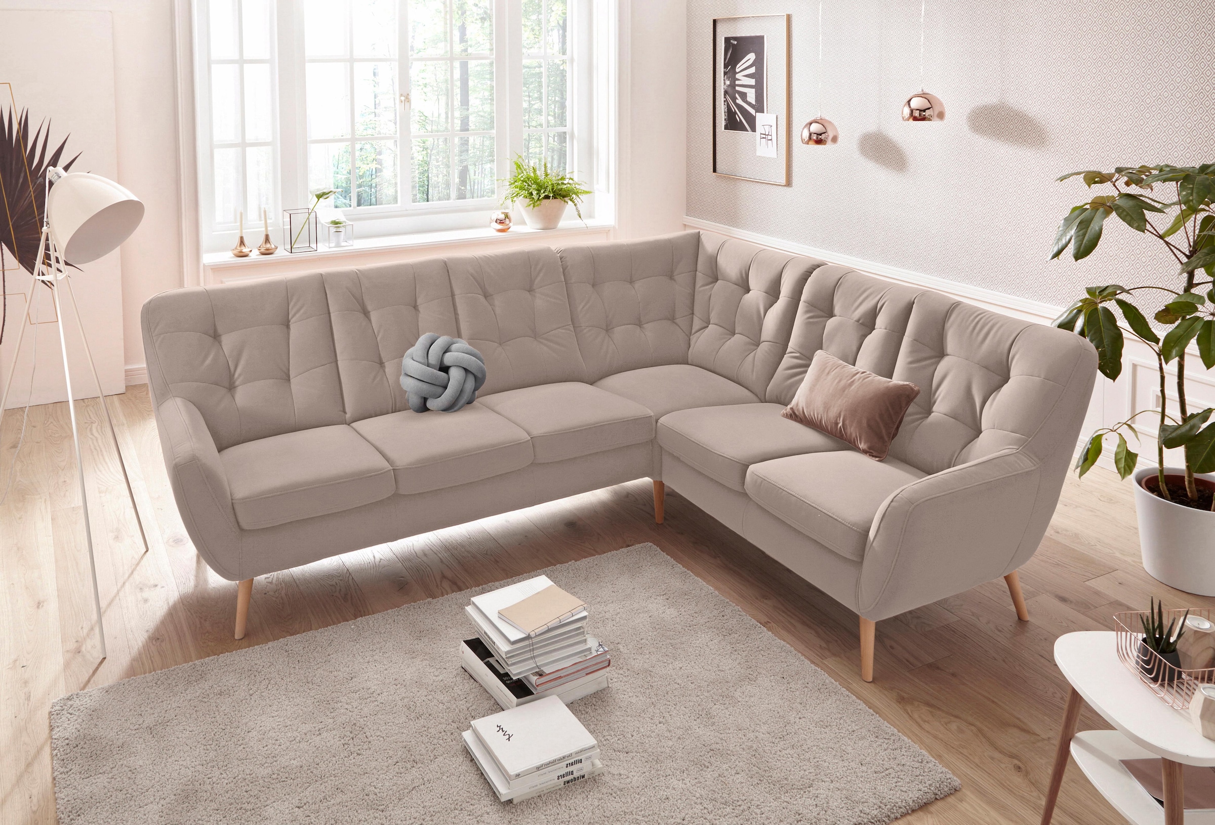 exxpo - sofa fashion Ecksofa "Scandi, bequem und komfortabel mit aufwendige günstig online kaufen