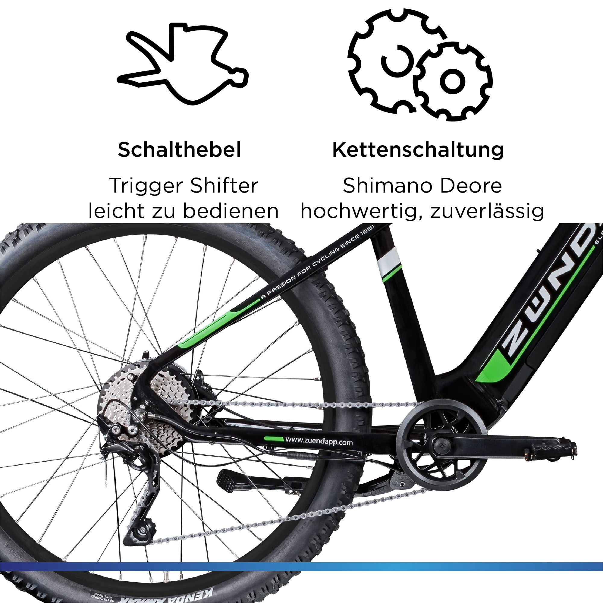 Zündapp E-Bike »Z898«, 10 Gang, Heckmotor 250 W, Pedelec, Elektrofahrrad für Damen u. Herren, MTB