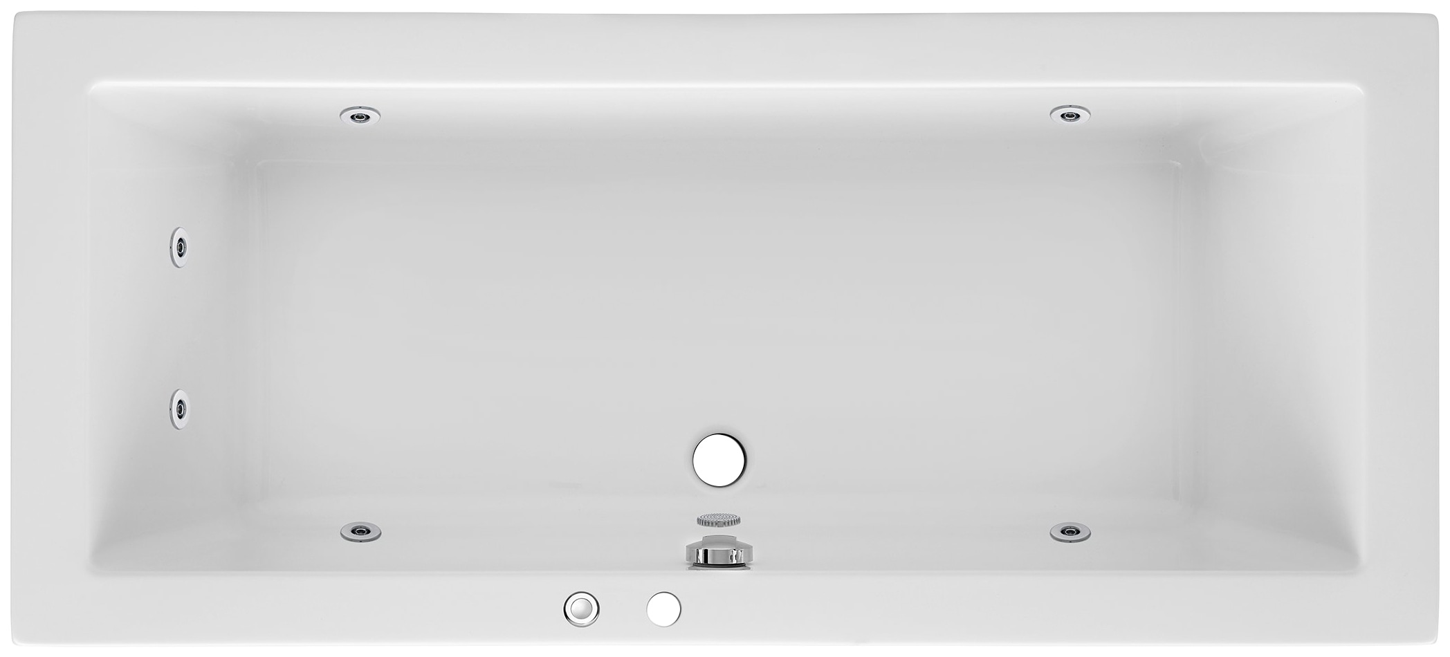 OTTOFOND Whirlpool-Badewanne »Cubic« Höhe 62,5 cm Typ 1, chrom günstig online kaufen