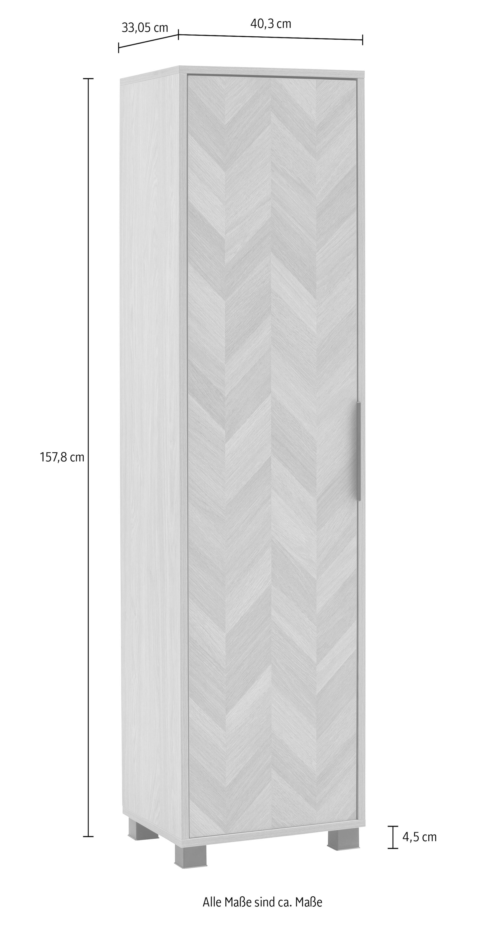 Schildmeyer Hochschrank »Piazza, Breite 40,3 cm, fühlbare Holzstruktur« 1 Stk. tlg. Made in Germany