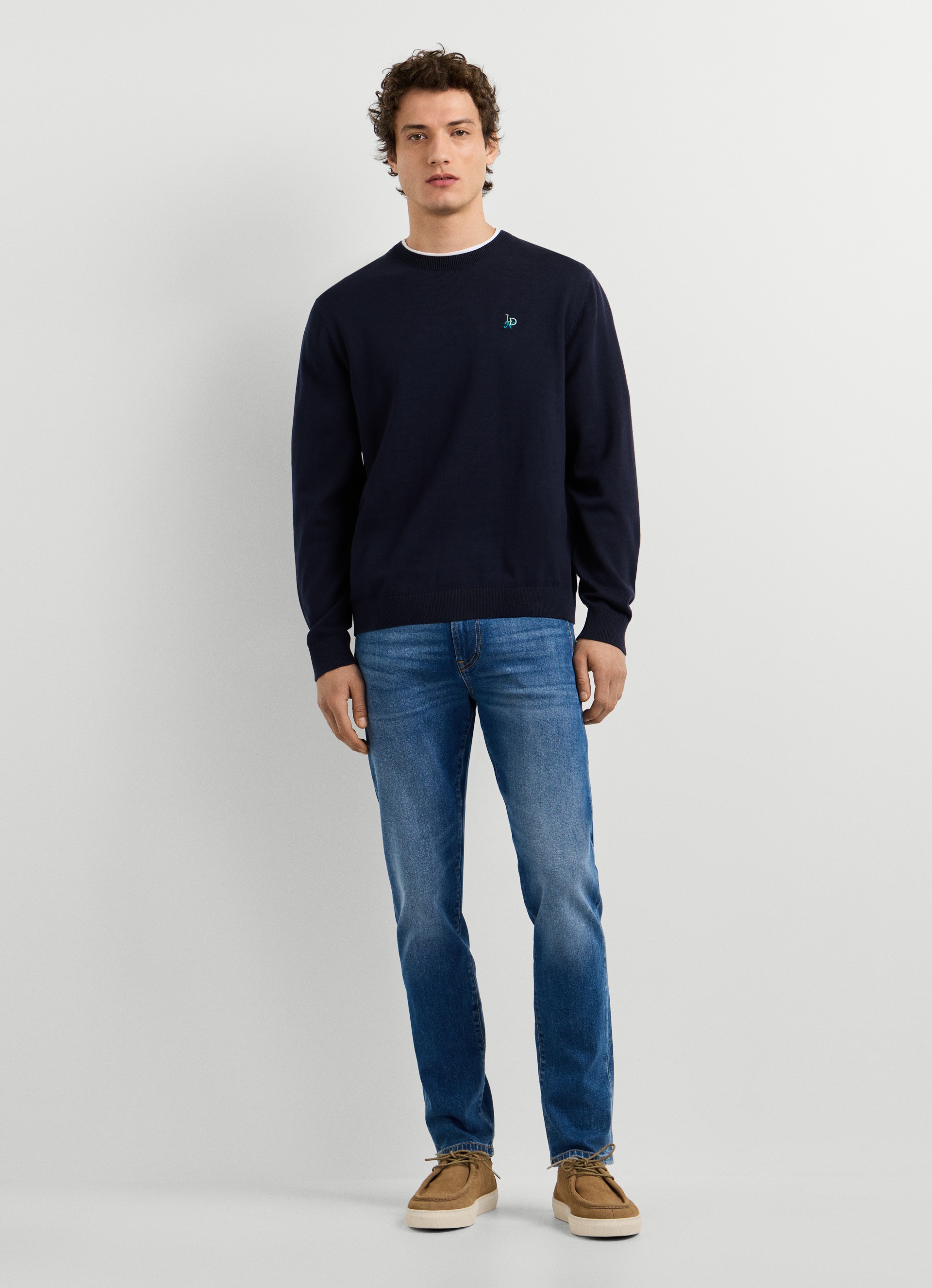 Pepe Jeans Rundhalspullover »DANIELS« mit gestickten Details, Baumwolle