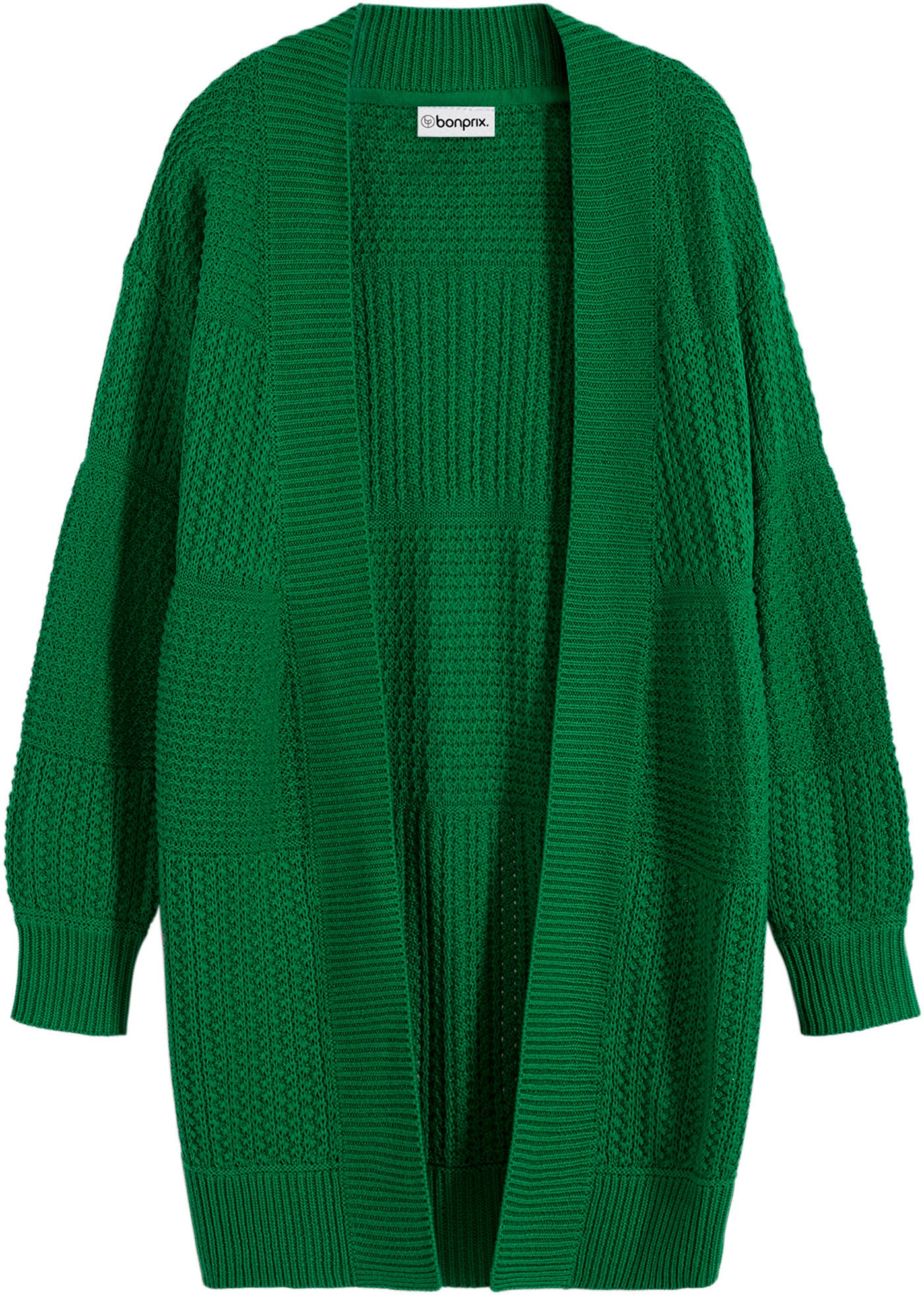 bonprix Longstrickjacke »Longstrickjacke« lockere Passform, mit Strickmuster, casual Stil