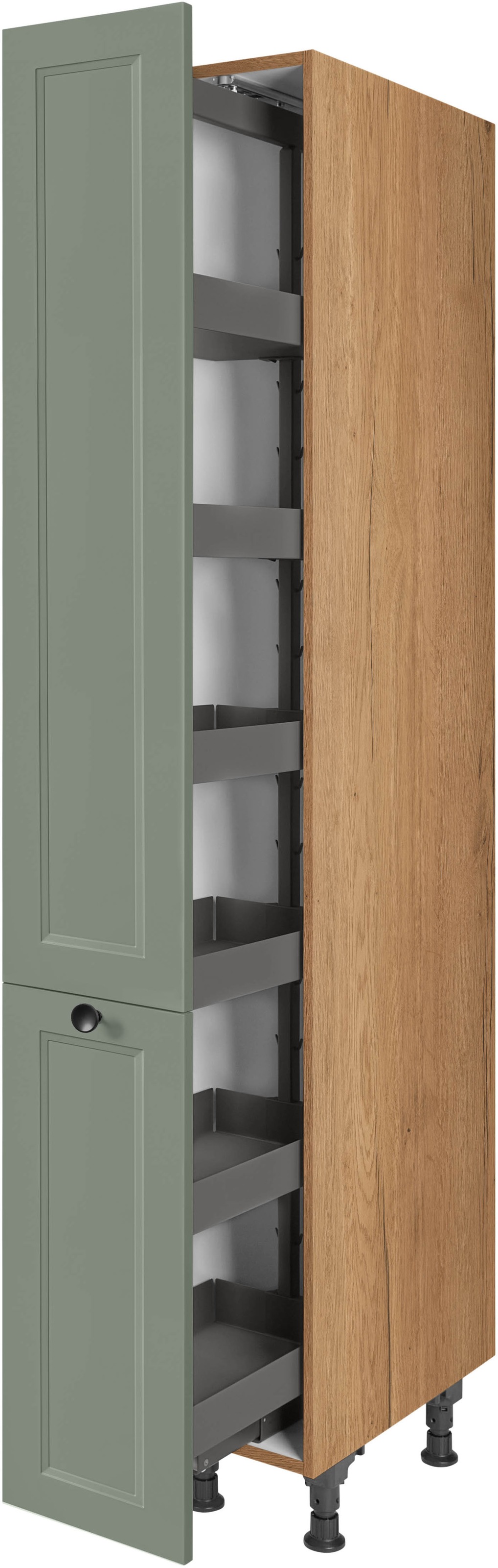 nobilia® Apothekerschrank »"Cascada", mit 5 Einhängekörben, Breite 30 cm, Höhe 216,6 cm,«, vormontiert, Ein- und Auszugsdämpfung SoftStoppPro