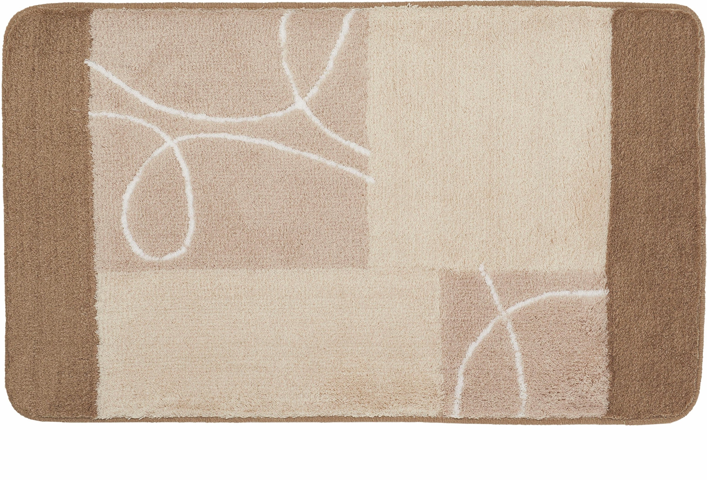 MEUSCH Badematte »Curly«, rutschhemmend beschichtet, fußbodenheizungsgeeignet, Badteppich, modernes Design, waschbar