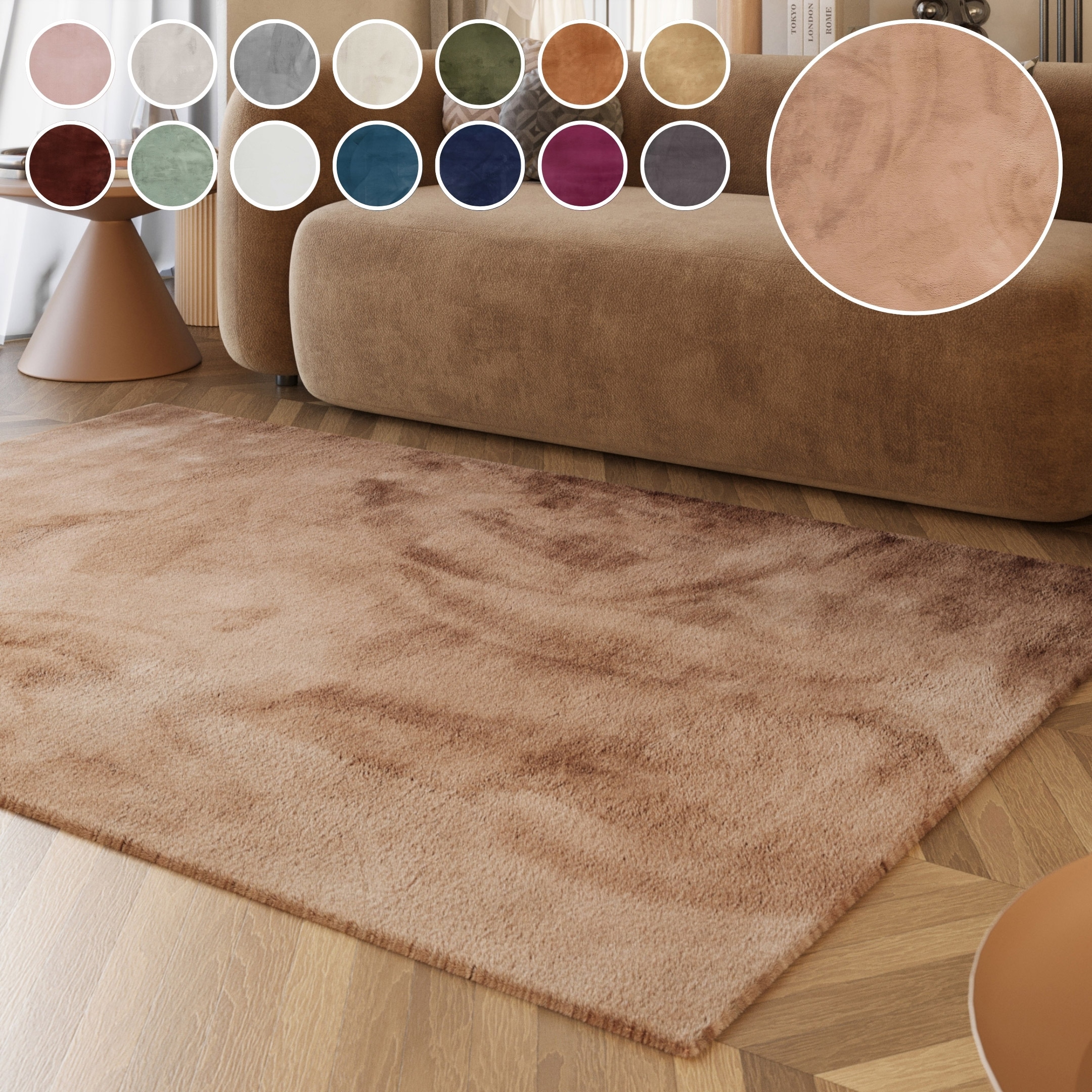 Esprit Hochflor-Teppich »Alice ESP-4377, Kunstfell«, rechteckig, 25 mm Höhe, Kaninchenfell-Haptik, besonders weich und dicht, für alle Räume