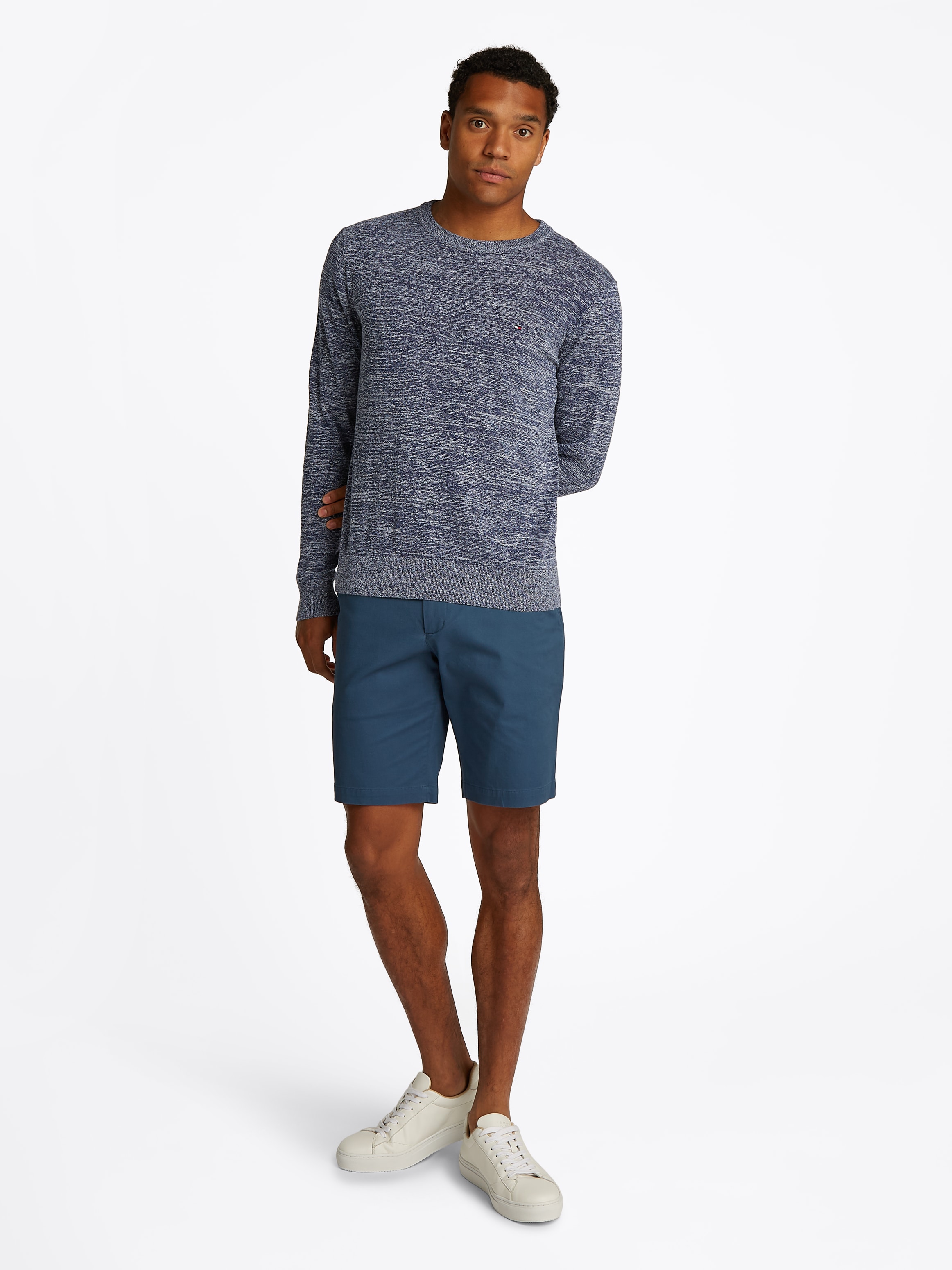 Tommy Hilfiger Rundhalspullover »COTTON LINEN CREW NECK«