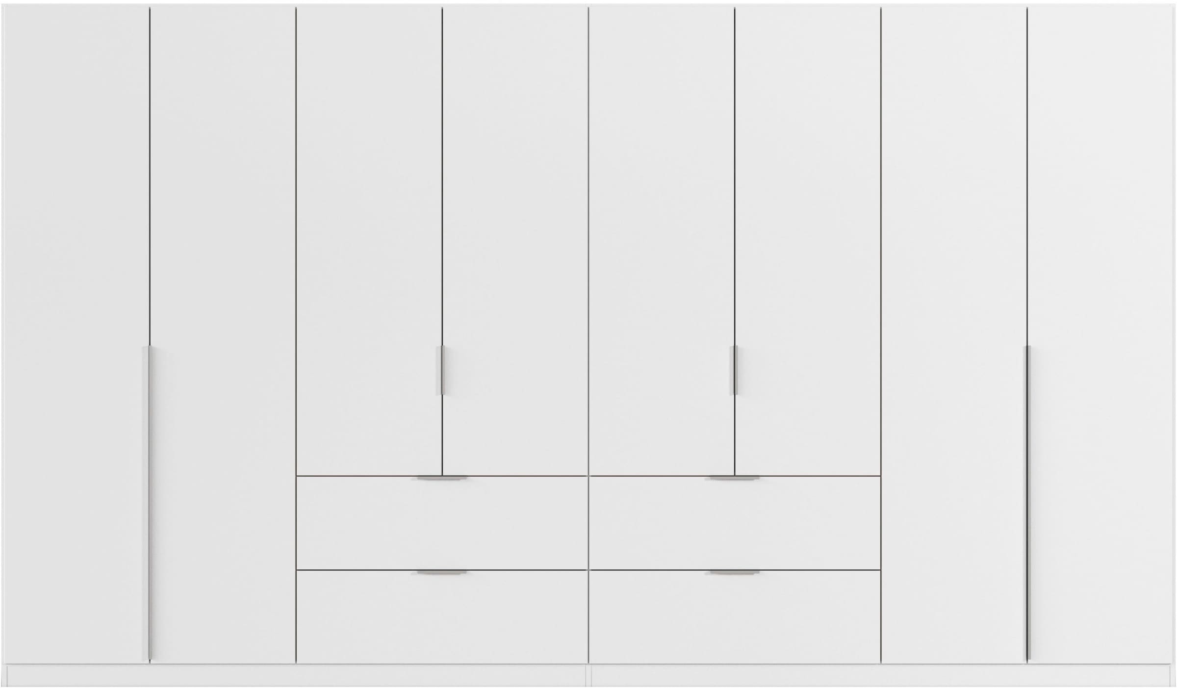 OTTO home Drehtürenschrank »Kleiderschrank Schrank Garderobe AGORDO mit Dekor- oder Hochglanzfront« in zwei Griff-Farben, Breite 360 cm,  mit Außenschubkästen, Serie in 7 Breiten und 2 Höhen MADE IN GERMANY