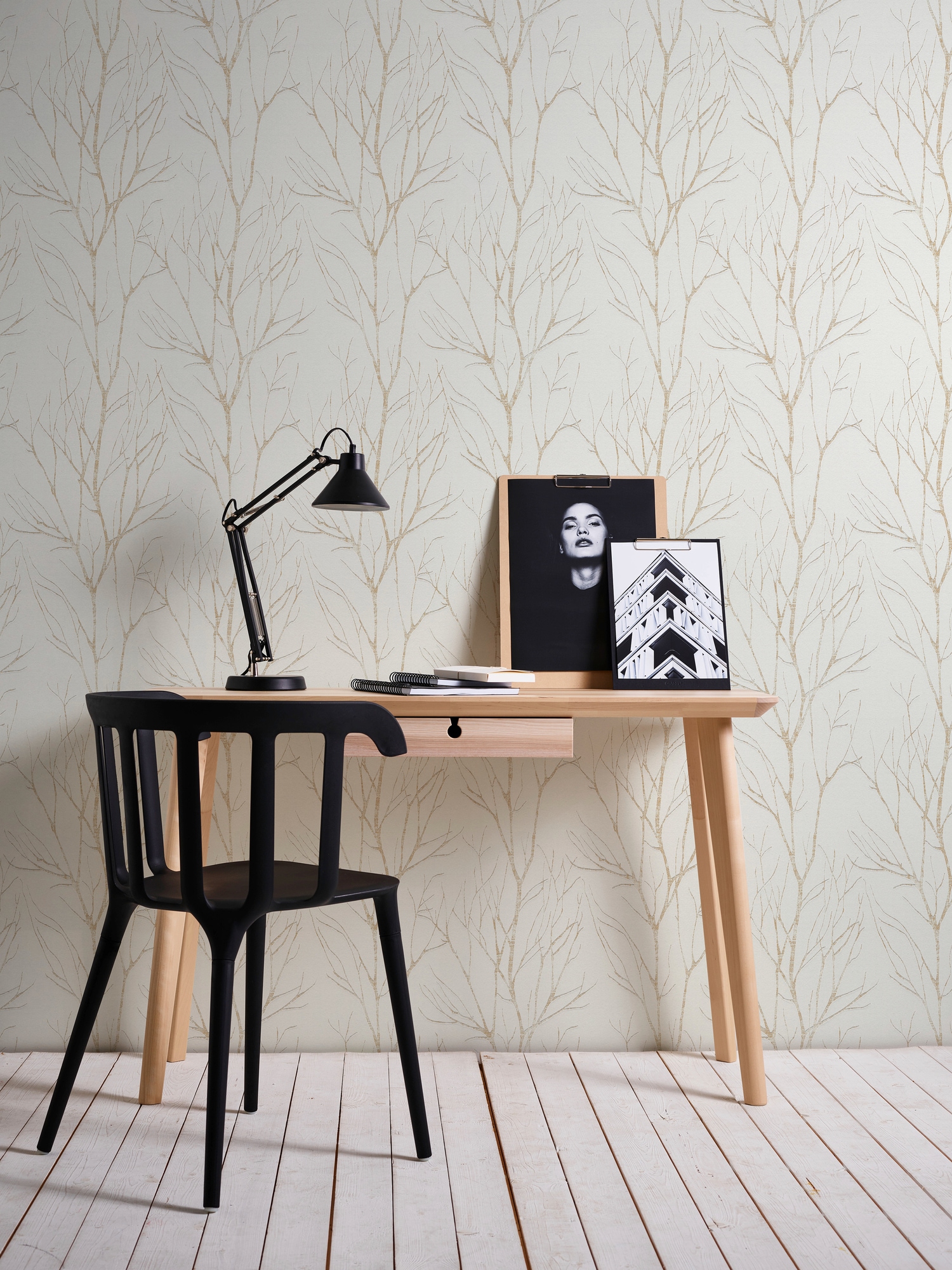 A.S. Création Vliestapete »Attractive 2 Tapete Äste«, matt-gemustert-neutral, Waldtapete Äste Baumtapete strukturiert Tapeten Flur Design Wandtapete