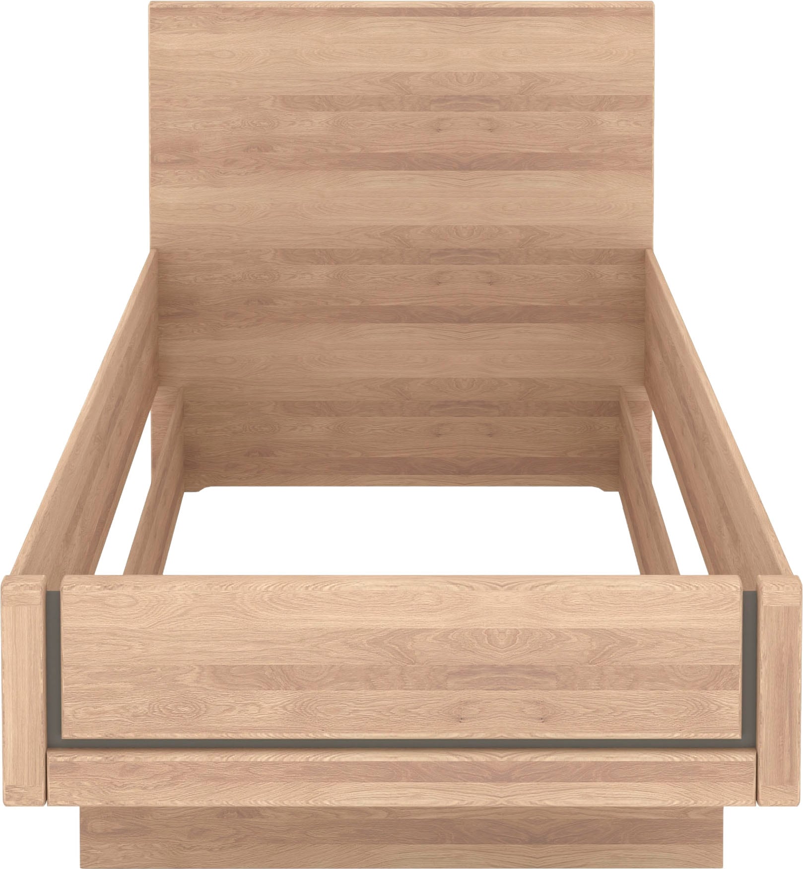 Musterring Holzbett »Sorrent, Bettgestell, Bettrahmen, teilmassiv Eiche«, (MADE IN GERMANY), Eiche teilmassiv, Liegehöhenverstellung, in schwebender Optik