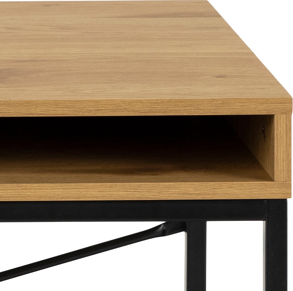 ACTONA GROUP Schreibtisch, Metallgestell, 1 Schublade und 1 offenem Fach, Breite 140 cm