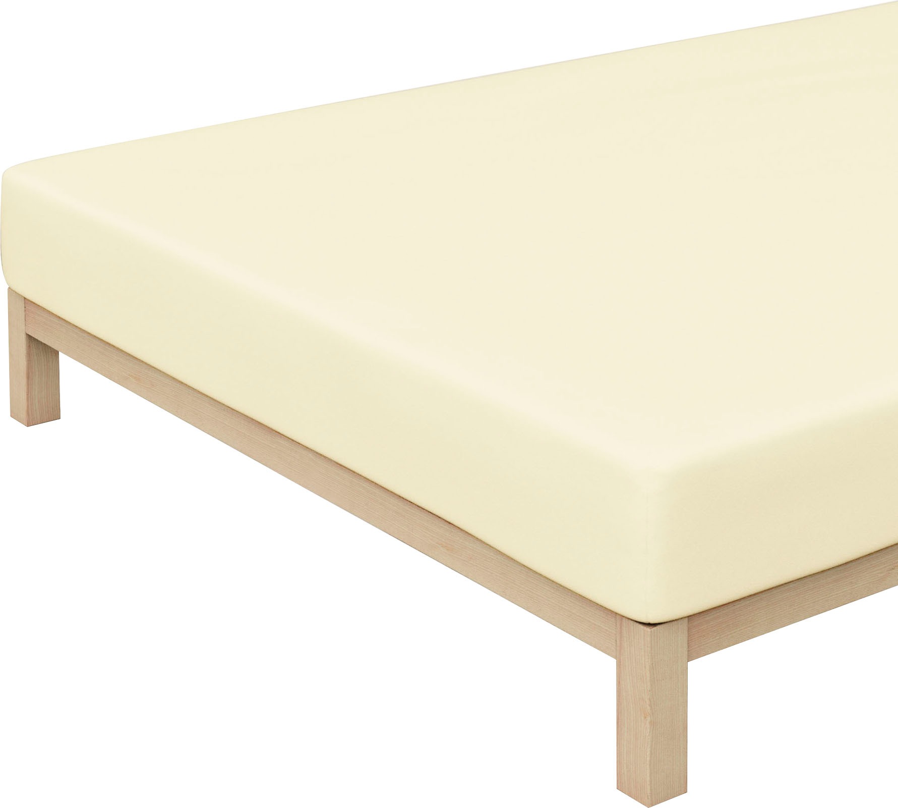 Schlafgut Spannbettlaken »PURE Bio-Baumwolle mit Elasthan, dehnbar blickdicht, straff, Bettlaken«, PREMIUM Laken für Matratzen bis 30cm Höhe, in 90x200, 140x200, 180x200
