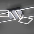 my home LED Deckenleuchte »Jorvin«, LED-Modul, 1 St., Warmweiß, Moderne Deckenlampe stahl L65 x 33,8 cm, schwenkbar, flache Bauform