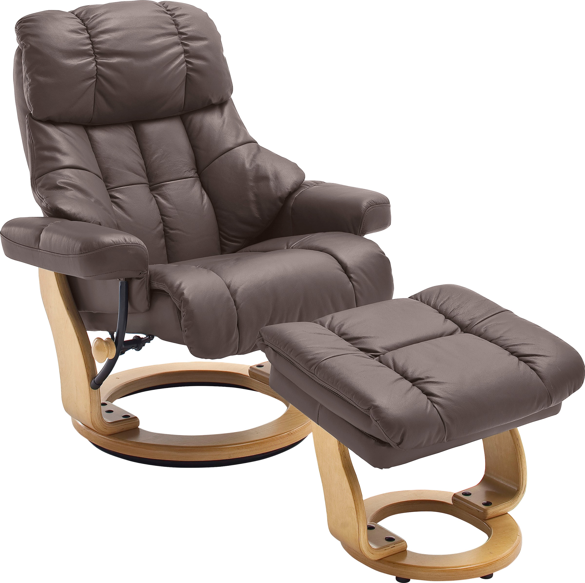 MCA furniture Relaxsessel »Calgary«, Fernsehsessel XXL 360°drehbar inkl. Hocker, belastbar bis 180 kg