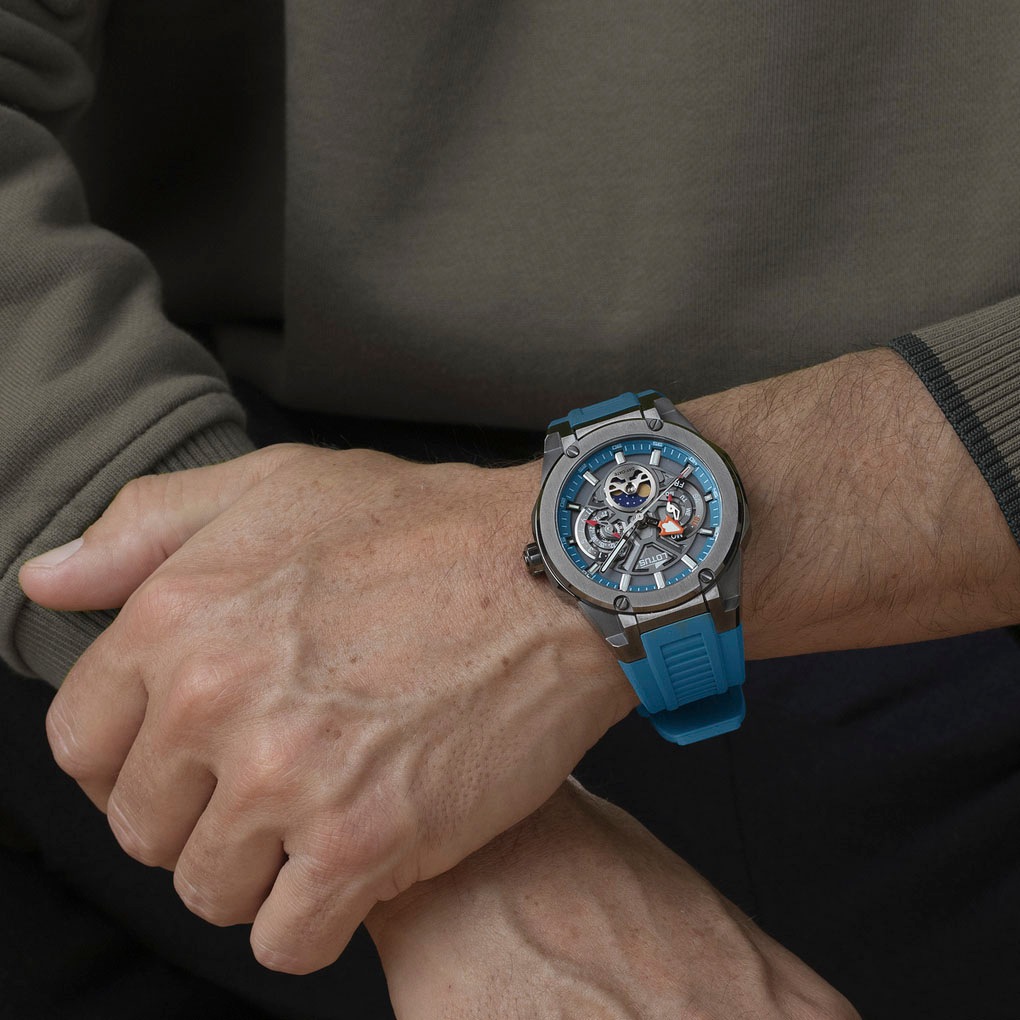 Lotus Multifunktionsuhr »Vortex«, Quarzuhr, Armbanduhr, Herrenuhr, Kautschukarmband, Datum, Mondphase