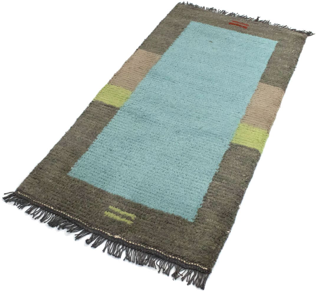 morgenland Wollteppich »Nepal schnell handgeknüpft blau«, rechteckig, bestellen und handgeknüpft Teppich bequem