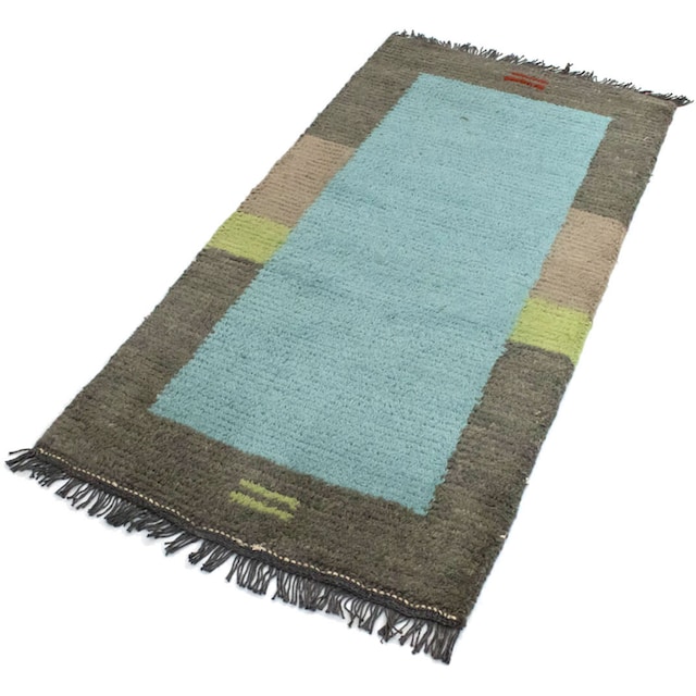 morgenland Wollteppich »Nepal Teppich handgeknüpft blau«, rechteckig,  handgeknüpft bequem und schnell bestellen