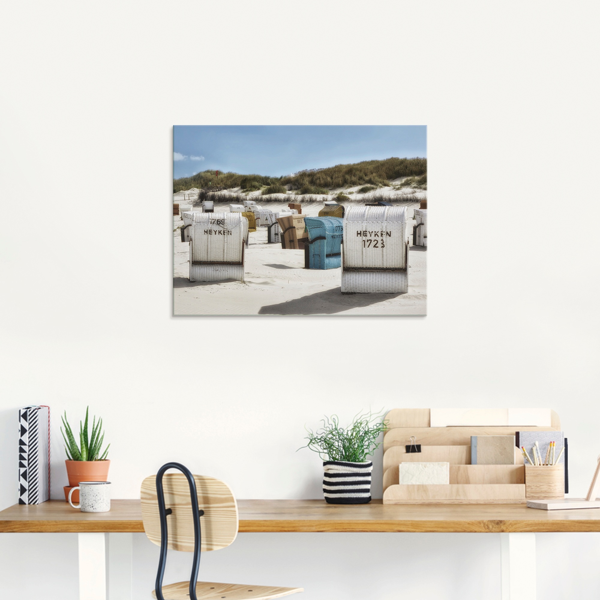 Artland Glasbild »Ein Tag am Meer« Strand 1 Stk. tlg. in verschiedenen Größ günstig online kaufen