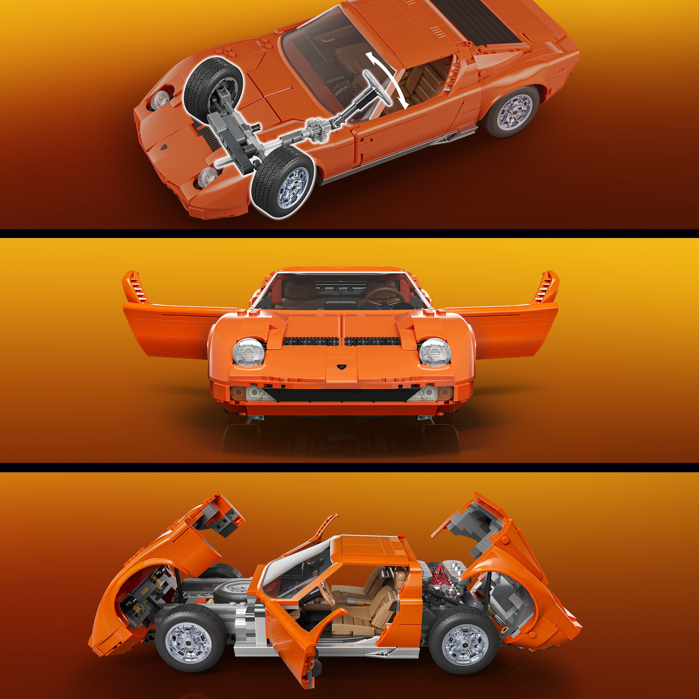 Mattel® Modellbausatz »Mattel Brick Shop Hot Wheels Premium Lambo« 1.523 Stk. tlg. 1:12