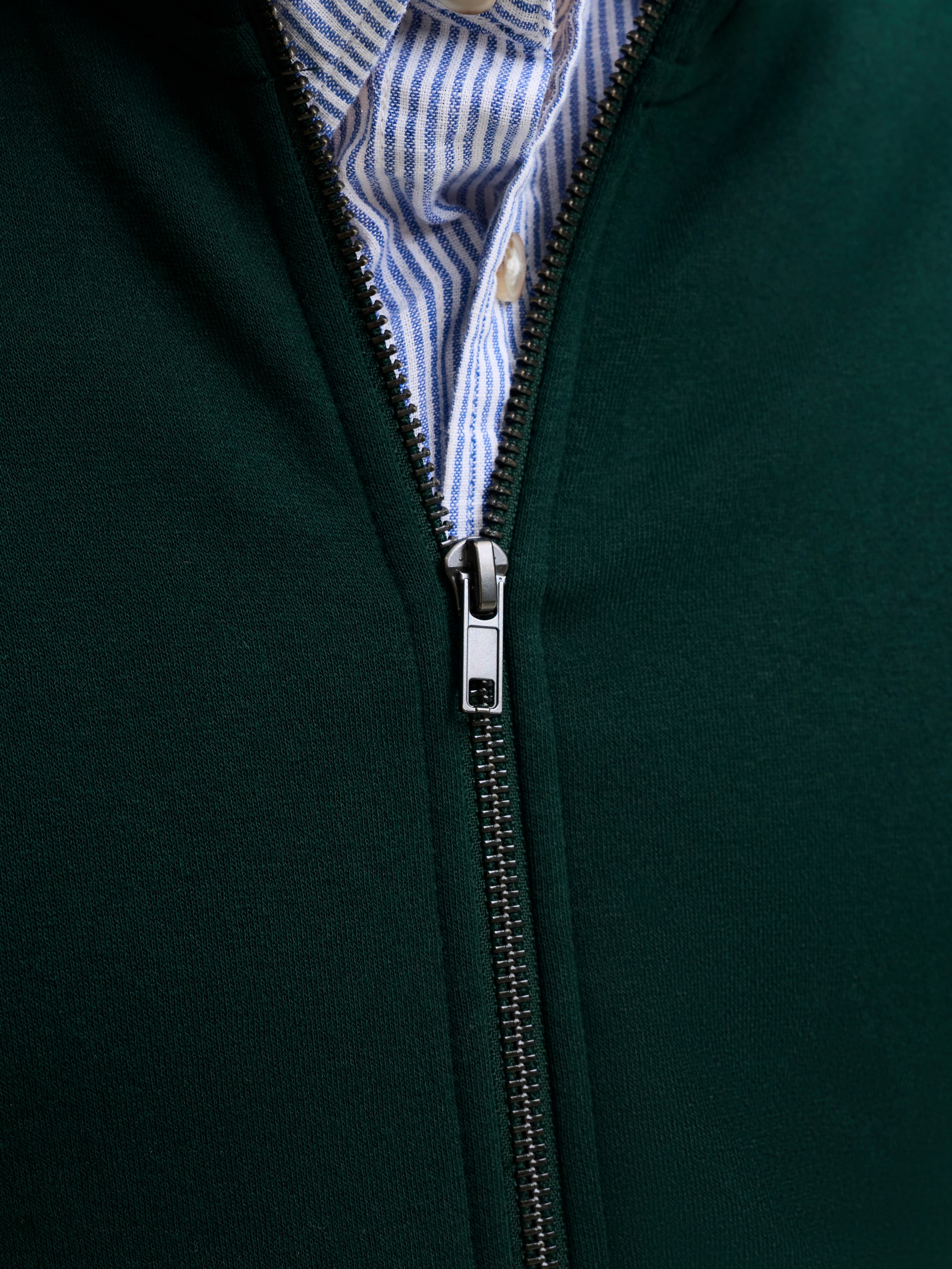 Jack & Jones Sweatjacke »JJEBRADLEY SWEAT ZIP HN NOOS« Materialmix, regular fit