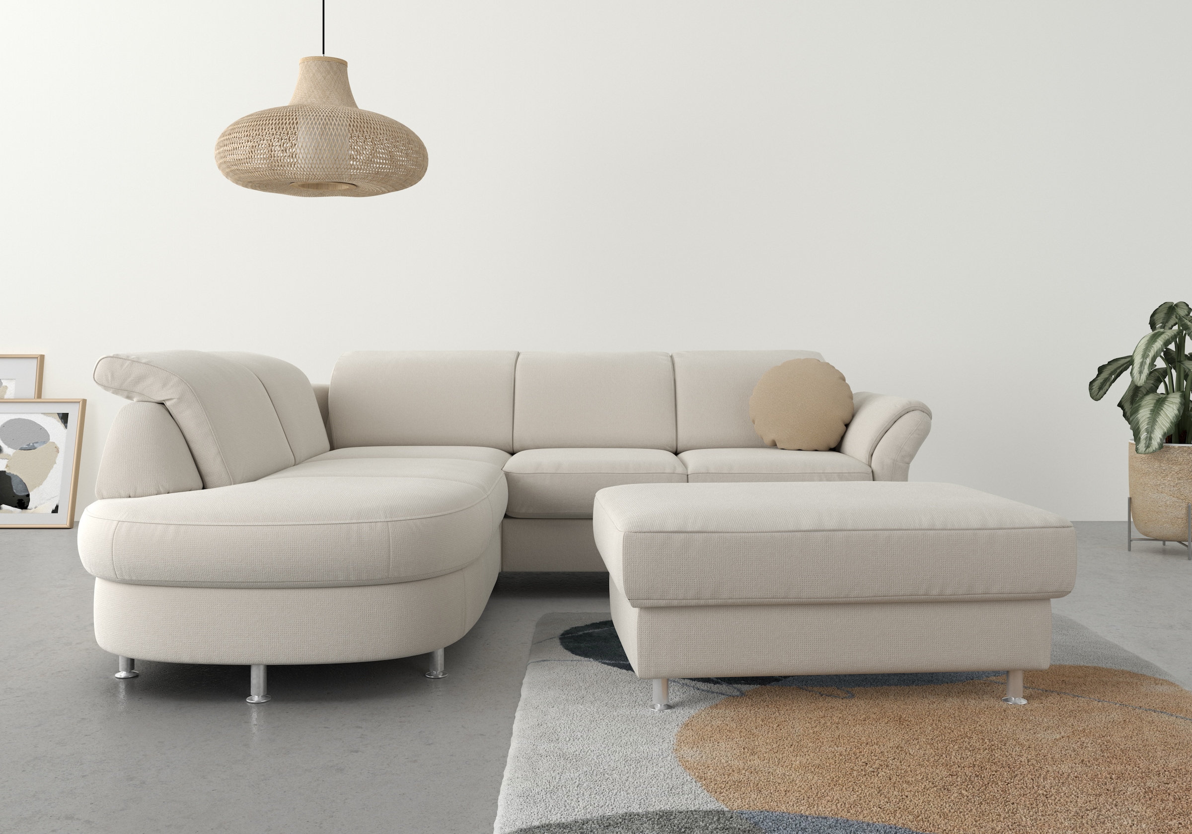 sit&more Ecksofa »Apulia L-Form«, wahlweise Bettfunktion, Bettkasten und Ko günstig online kaufen