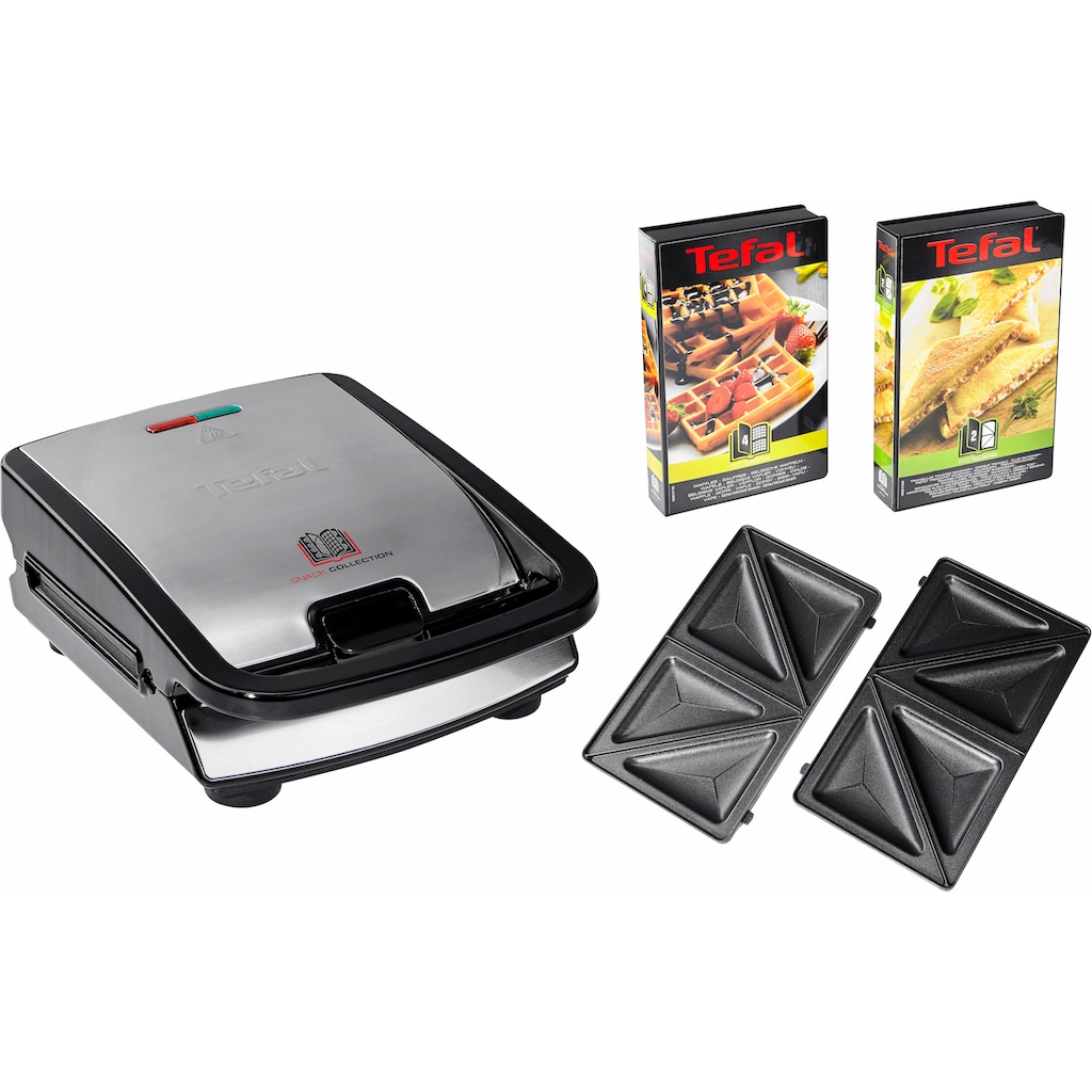 Tefal 2-in-1-Kombi-Waffeleisen »SW852D Snack Collection«, 700 W, antihaftbeschichte Platten, spülmaschinengeeignet, viele Funktionen